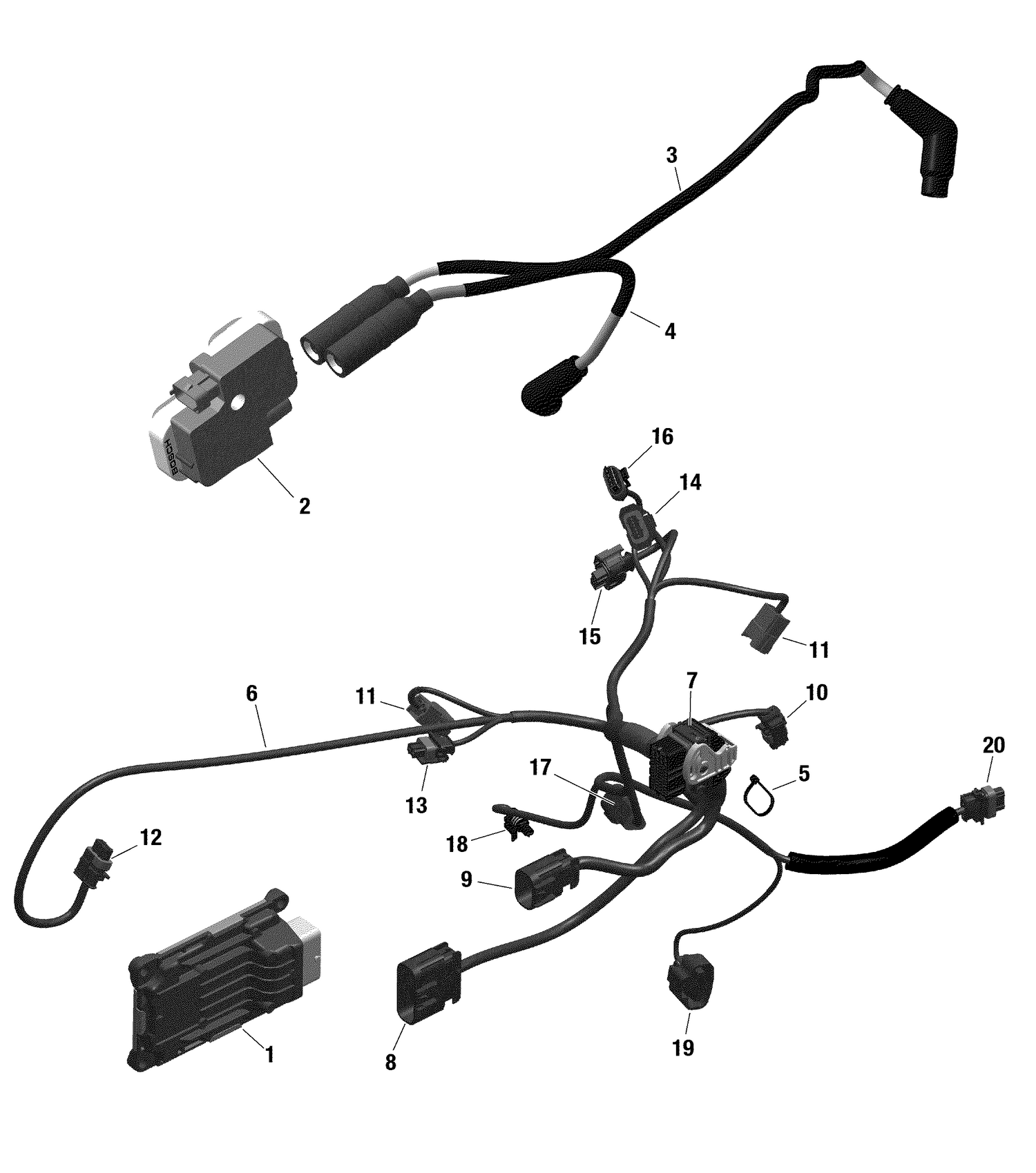 01- Rotax - Engine Harness And Electronic Module - 211