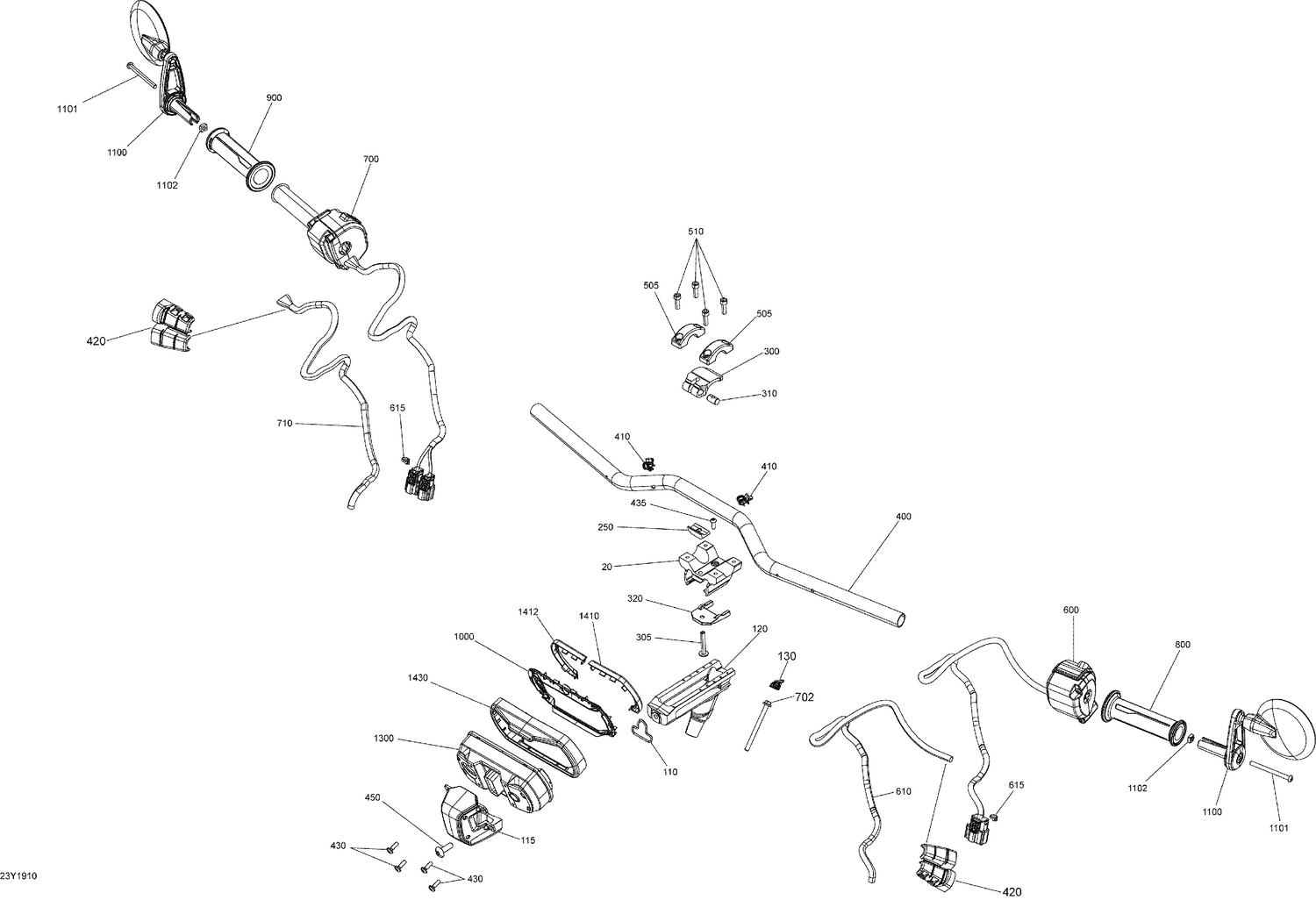 07- Steering - Handlebar / Cluster Support