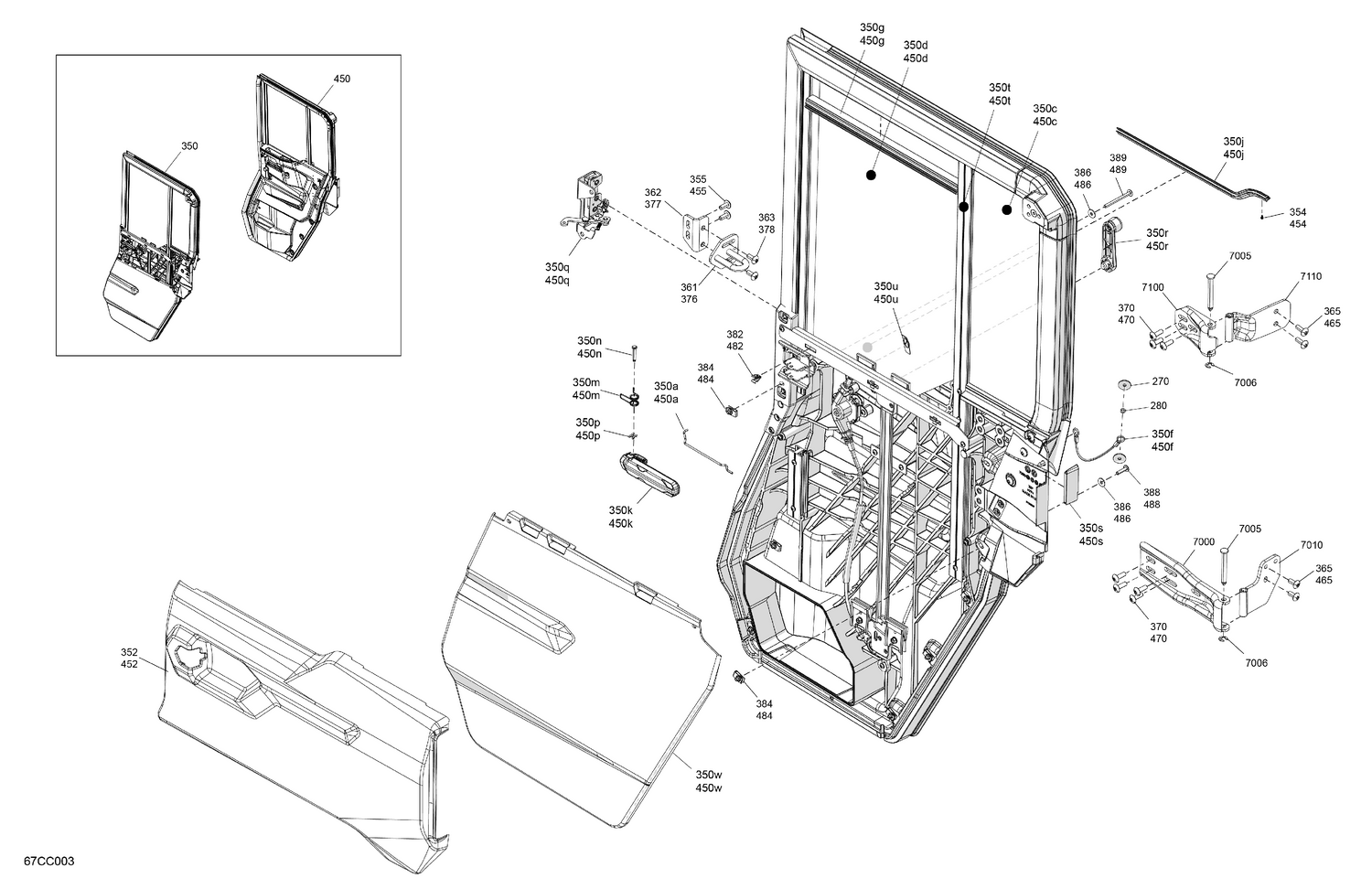 07- Enclosure Cab - Rear Doors