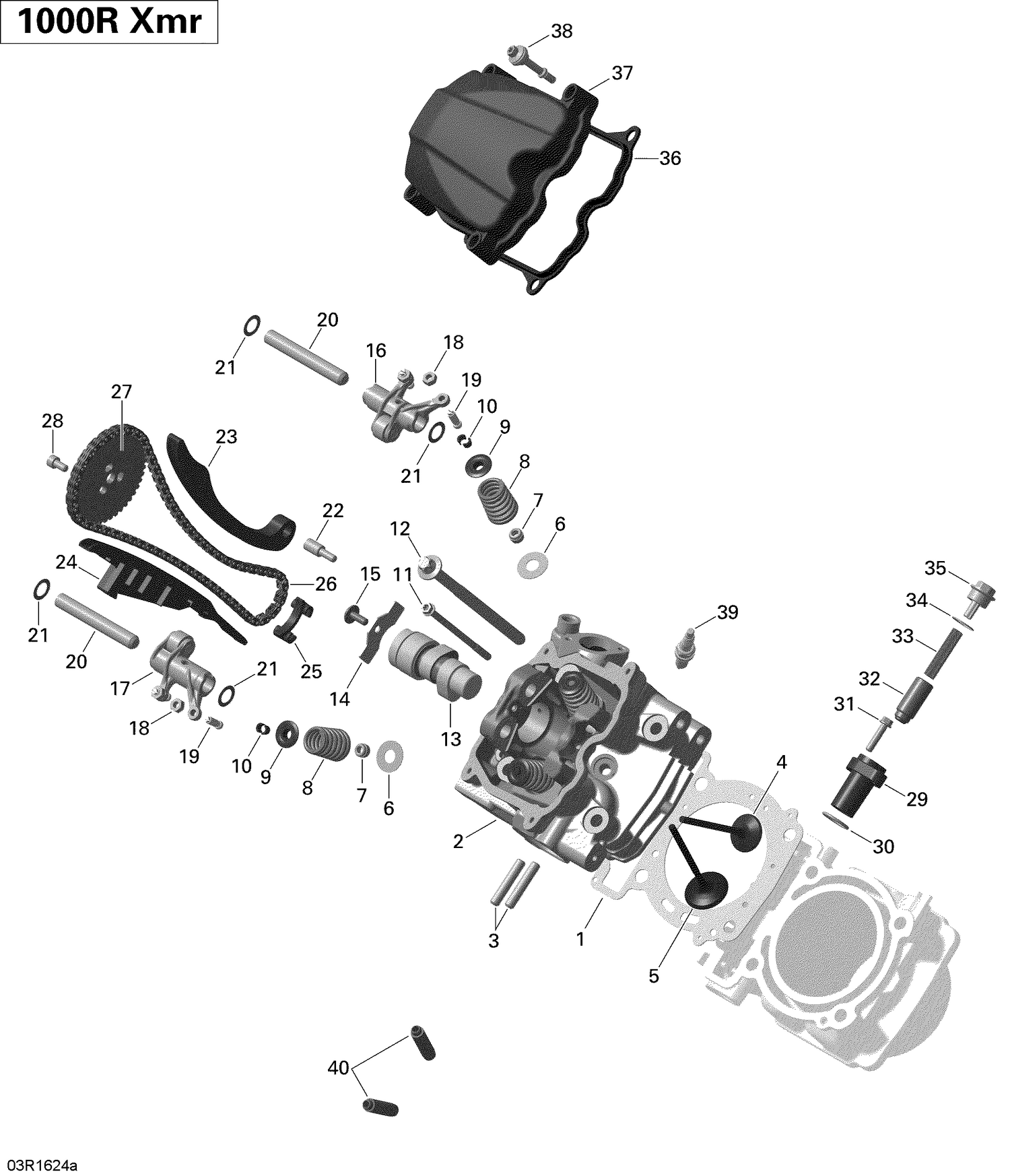 01- Cylinder Head, Front - 1000R EFI
