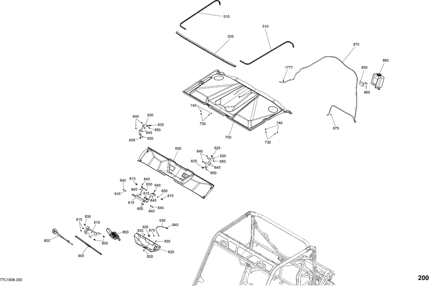 09- Cab Interior - Roof
