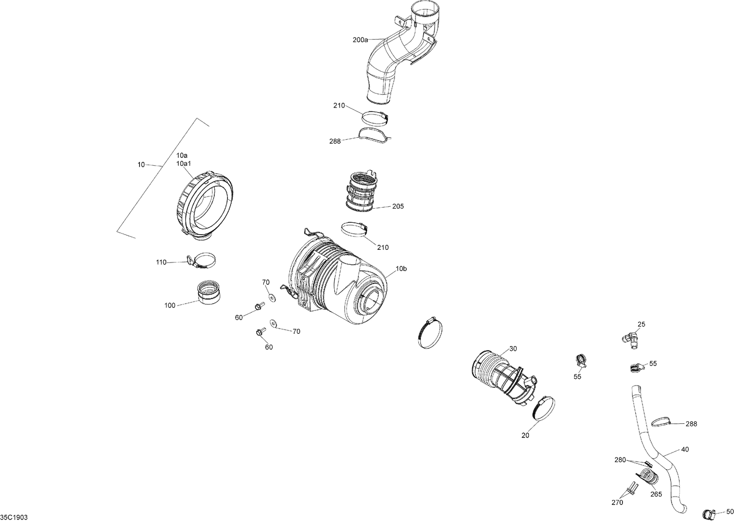 02- Air Intake - HD10 -  XMR