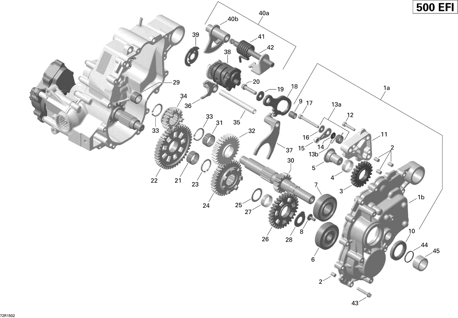 01- Gear Box And Components _72R1502