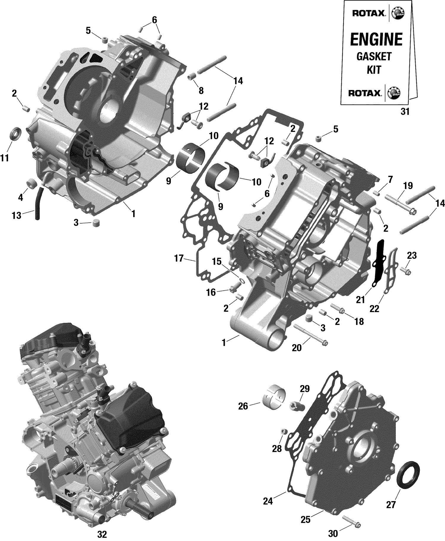 01- Engine - Crankcase - HD10