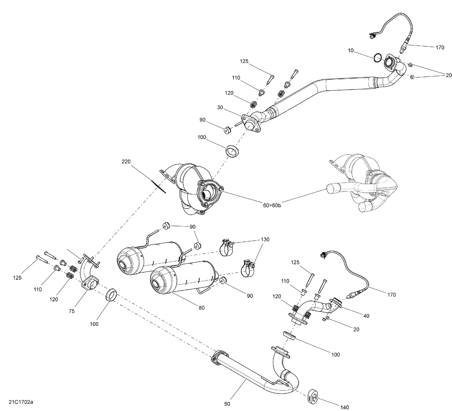 01- Exhaust System - 1000R EFI