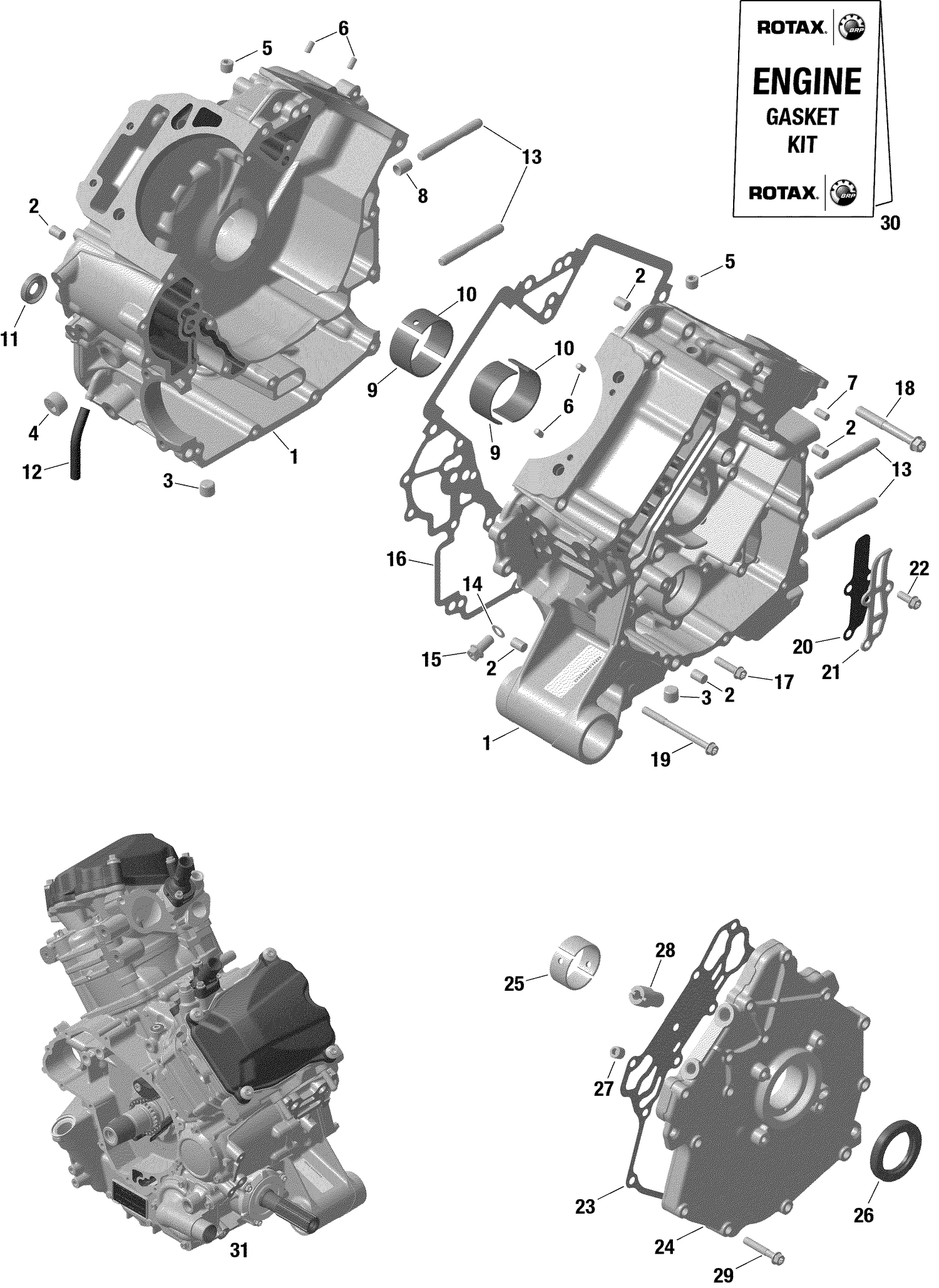 01- Rotax - Crankcase