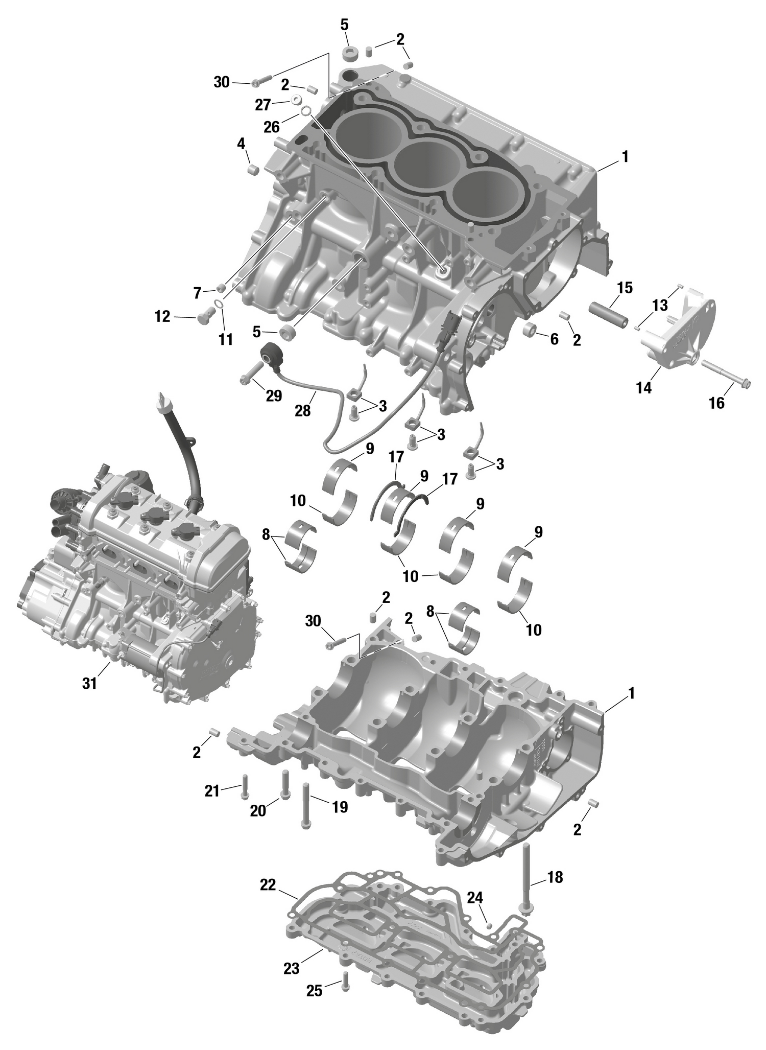 01- ROTAX - Crankcase