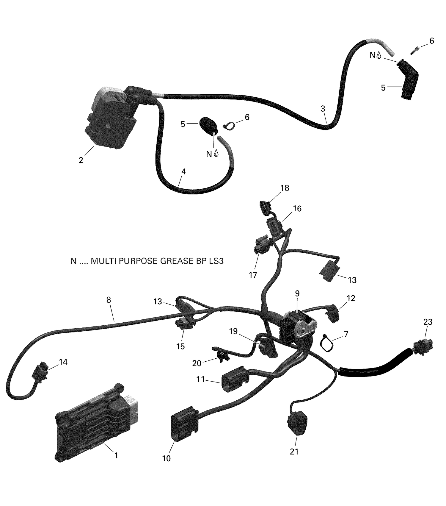 01- Rotax - Engine Harness And Electronic Module  - V5