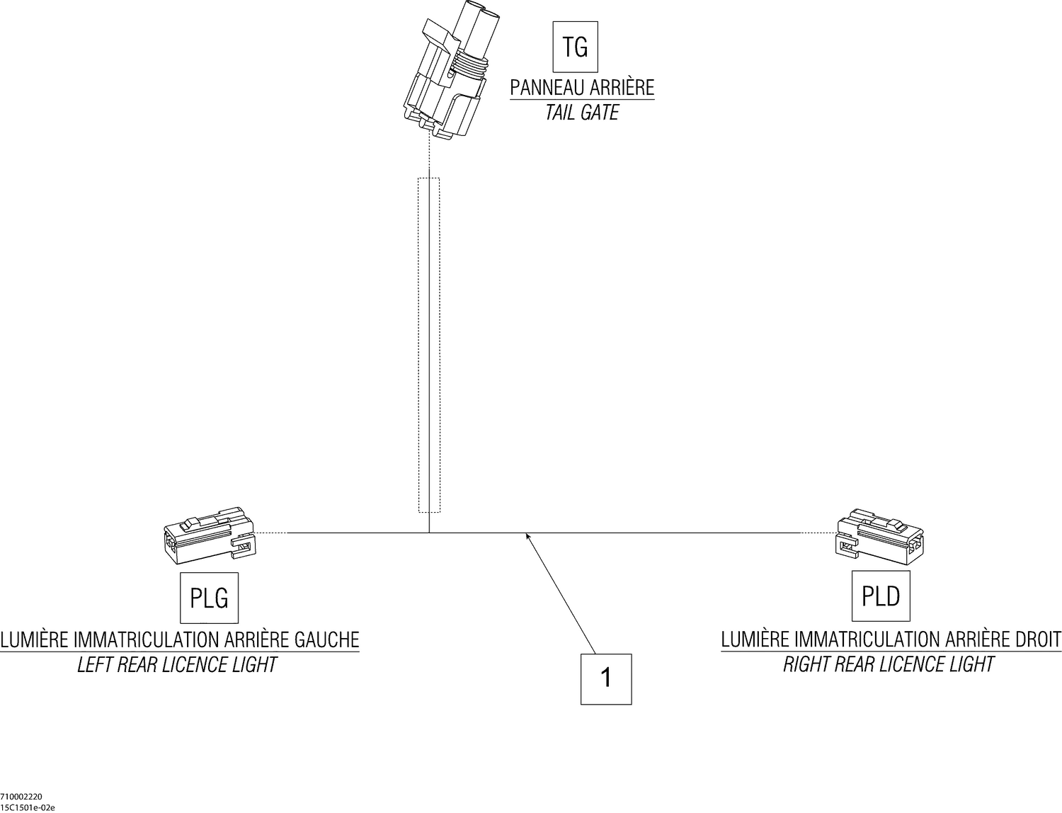 10- Electrical Harness Tail Gate, EUROPE_15C1502e