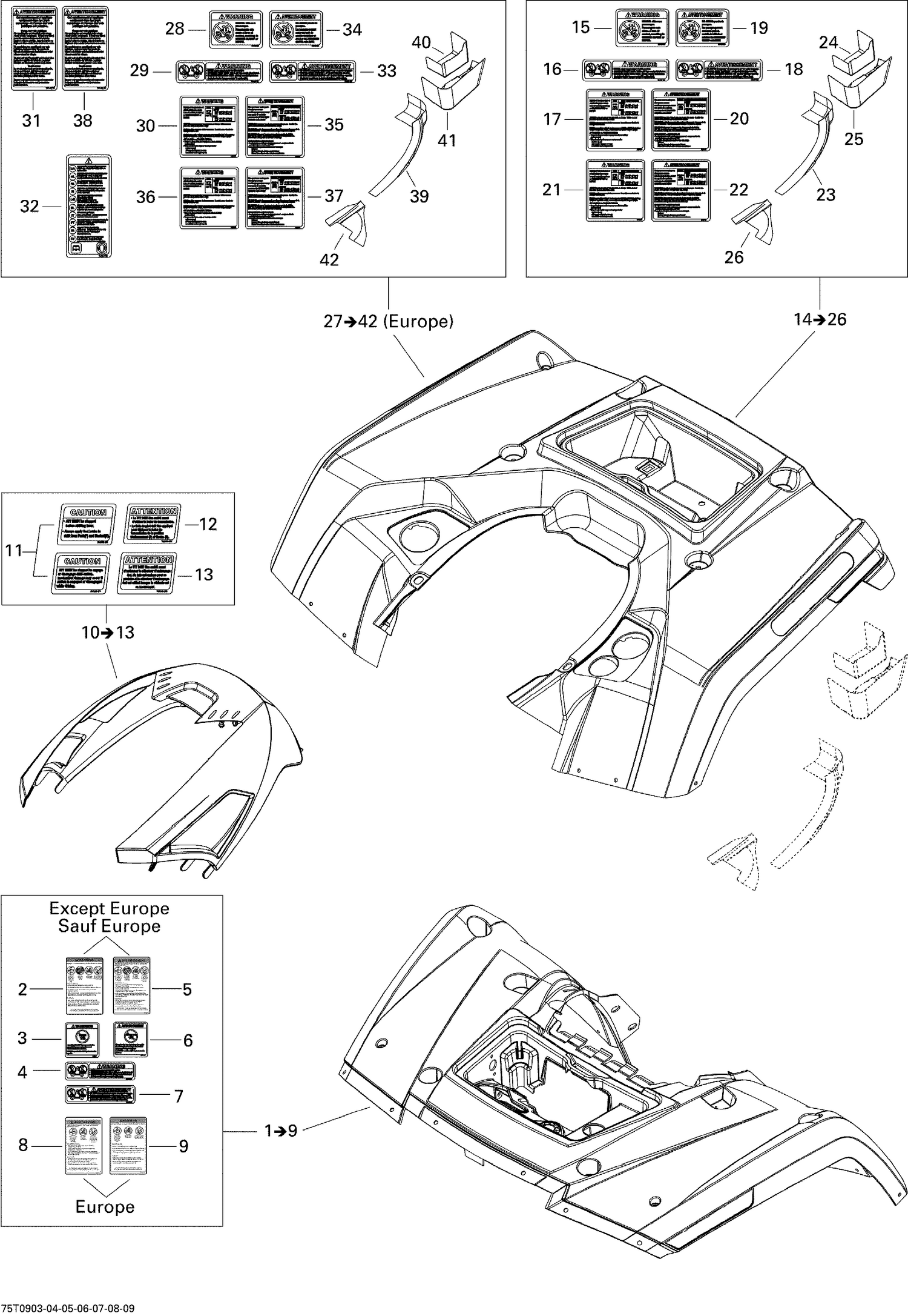 09- Fender And Central Panel Kit STD