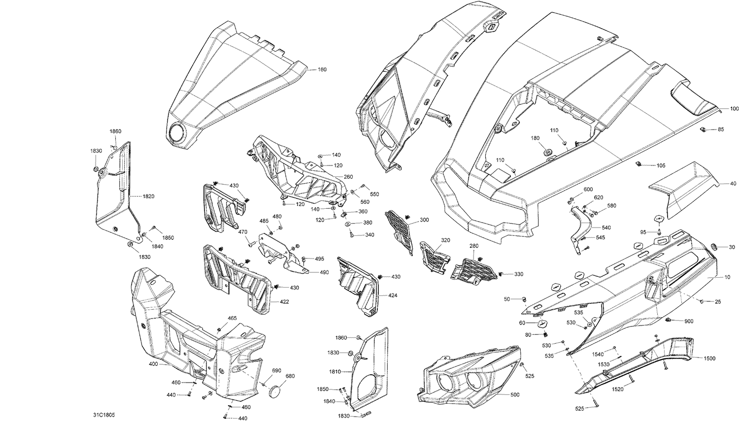 09- Body And Accessories Commander MAX - Front Midnight Blue Models
