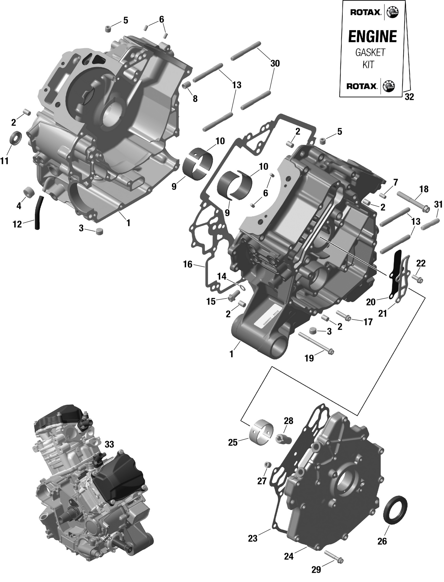 01- ROTAX - Crankcase