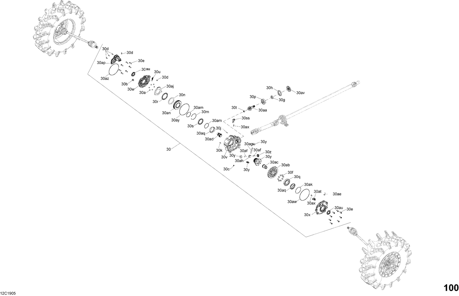 07- Front Drive - Differential Parts - Except Package STD