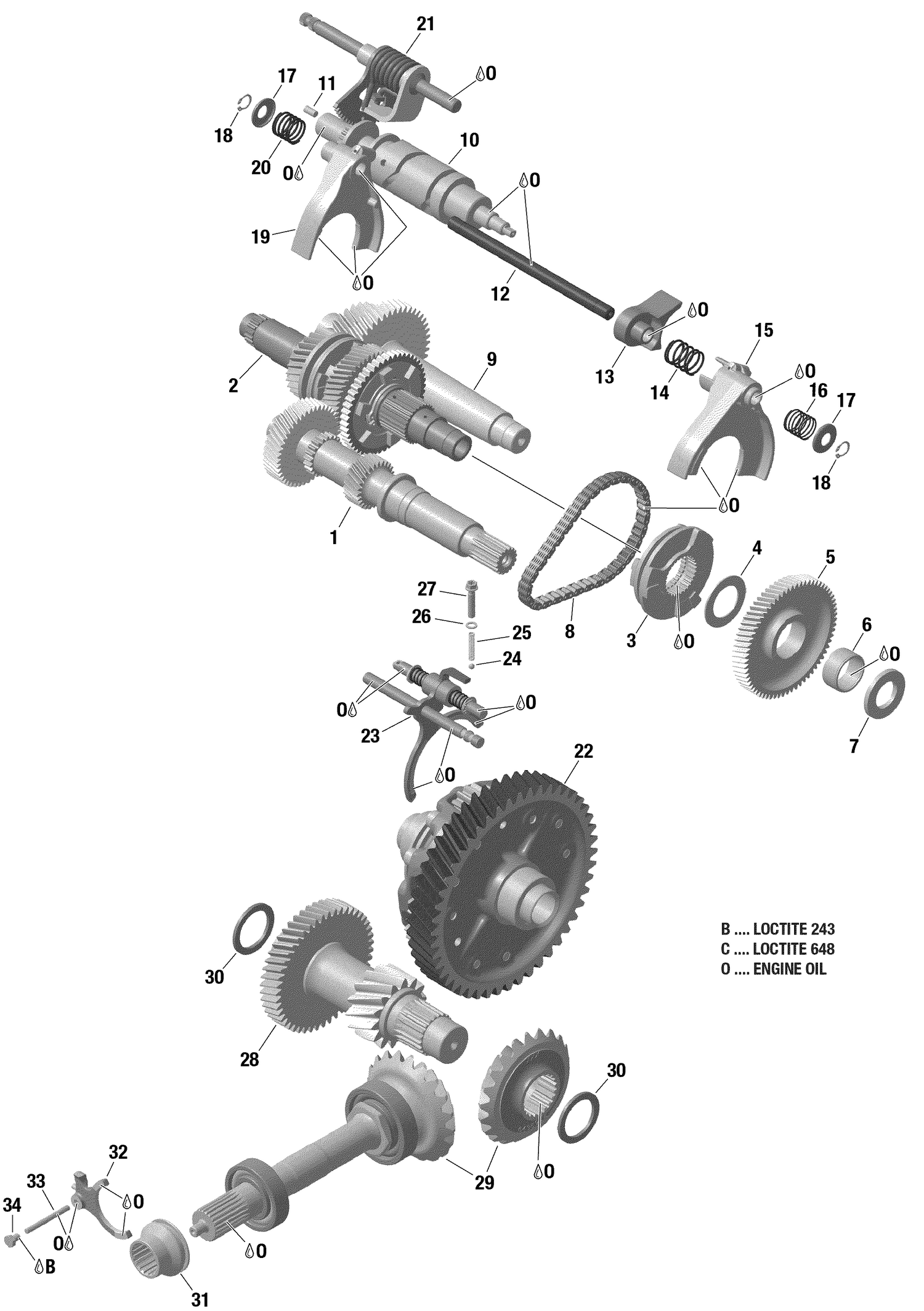 01- Gear Box And Components With Lockable Differential