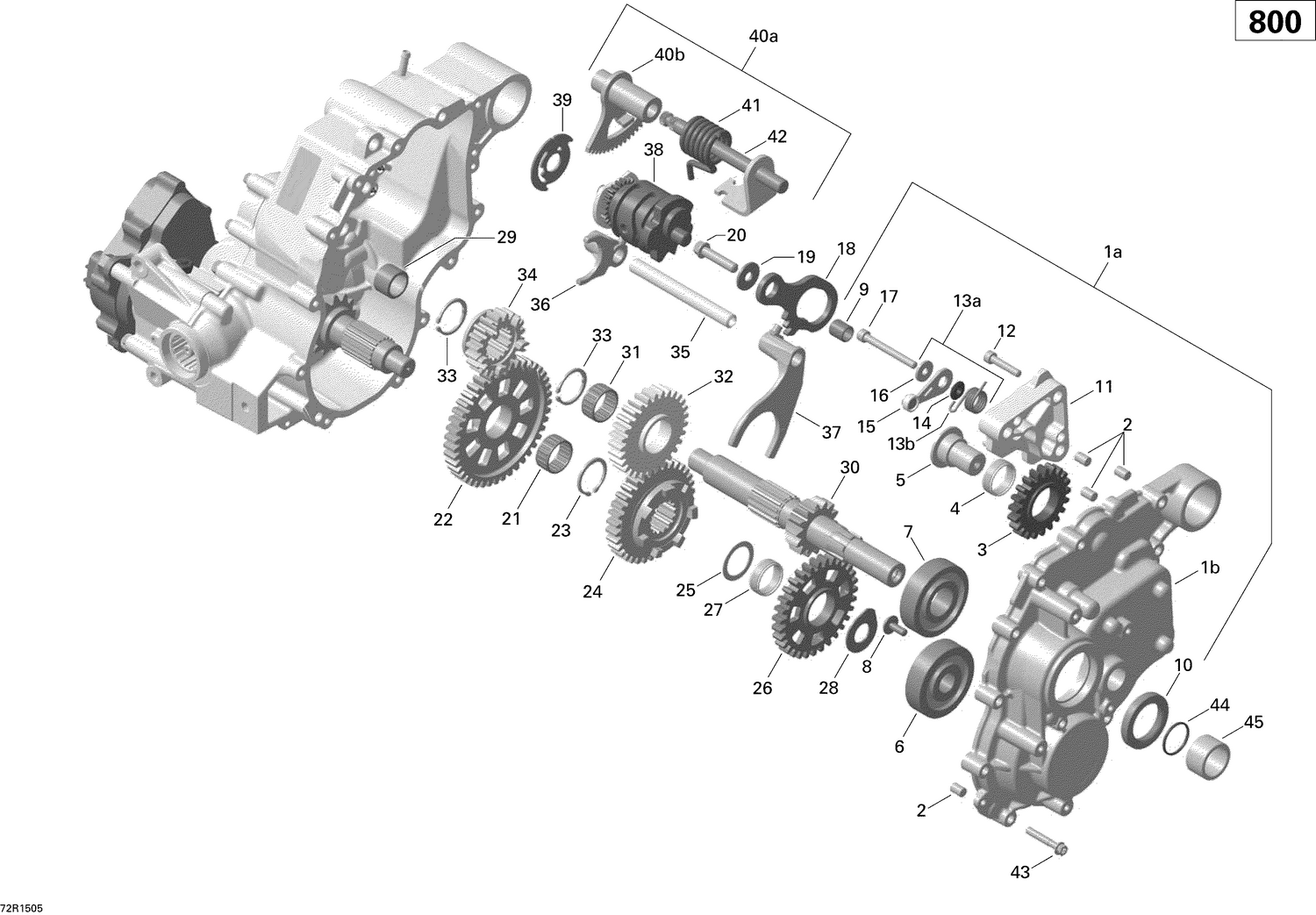 01- Gear Box And Components _72R1505
