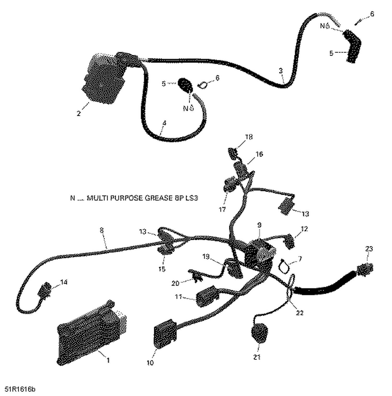 10- Engine Harness and Electronic Module - 650 EFI (Package PRO)