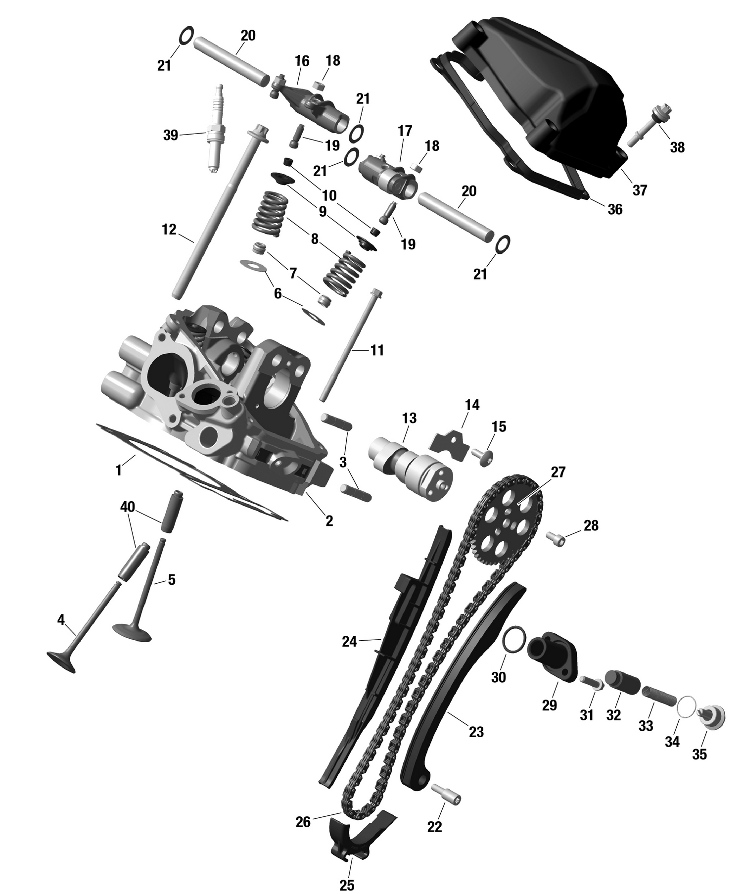 01- ROTAX - Rear Cylinder Head