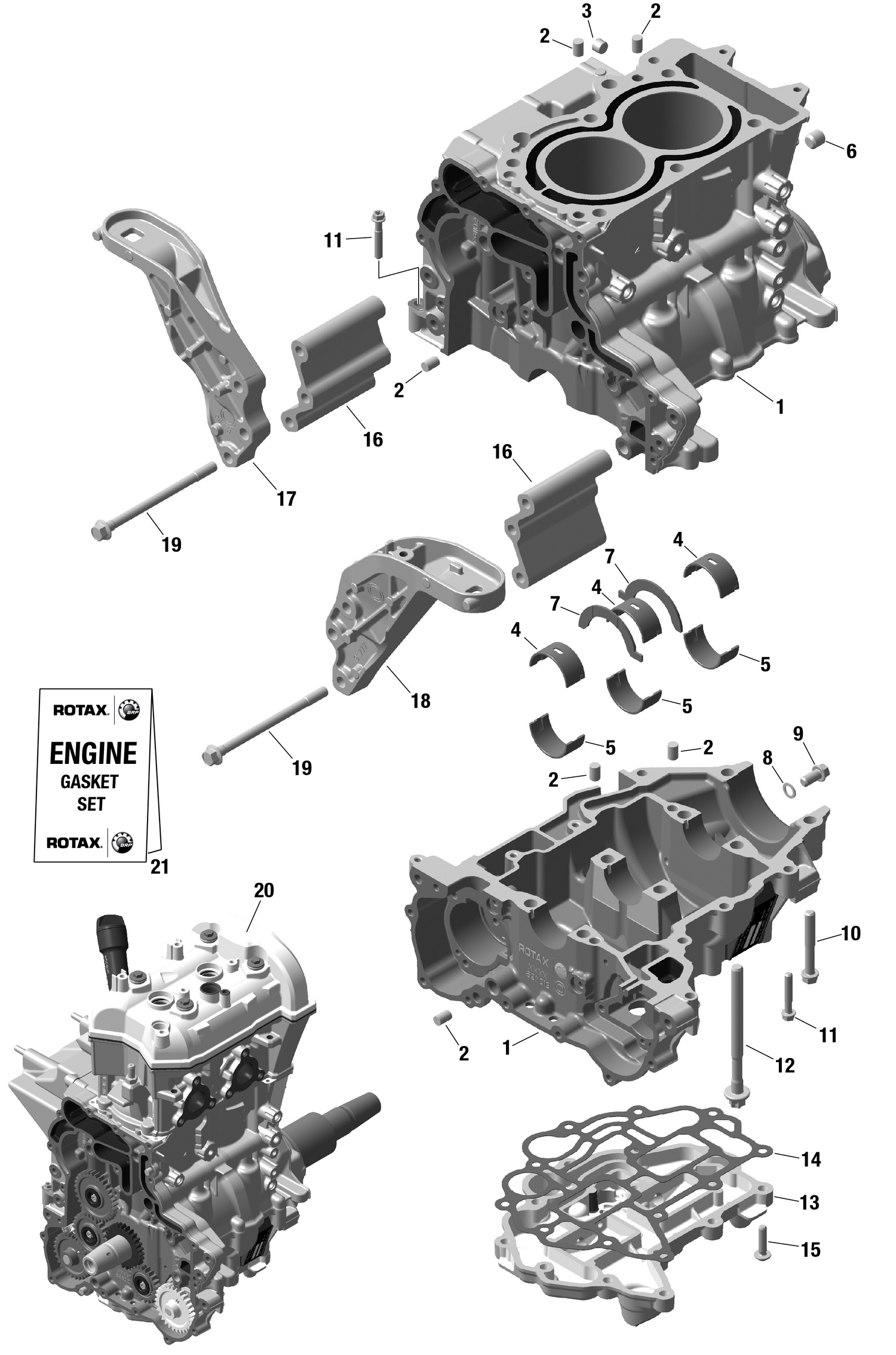 01- ROTAX - Crankcase