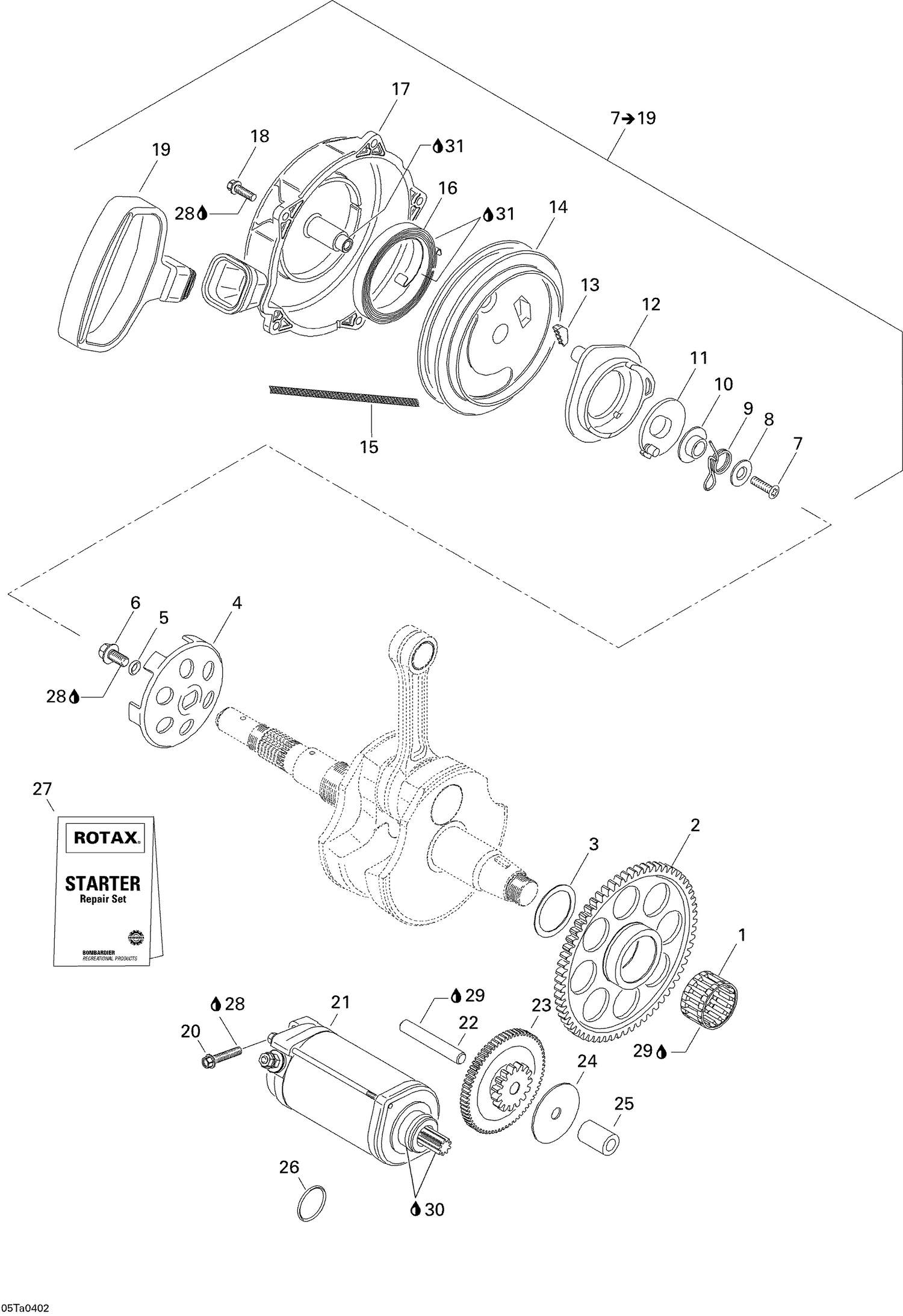 04- Rewind Starter, Electric Starter
