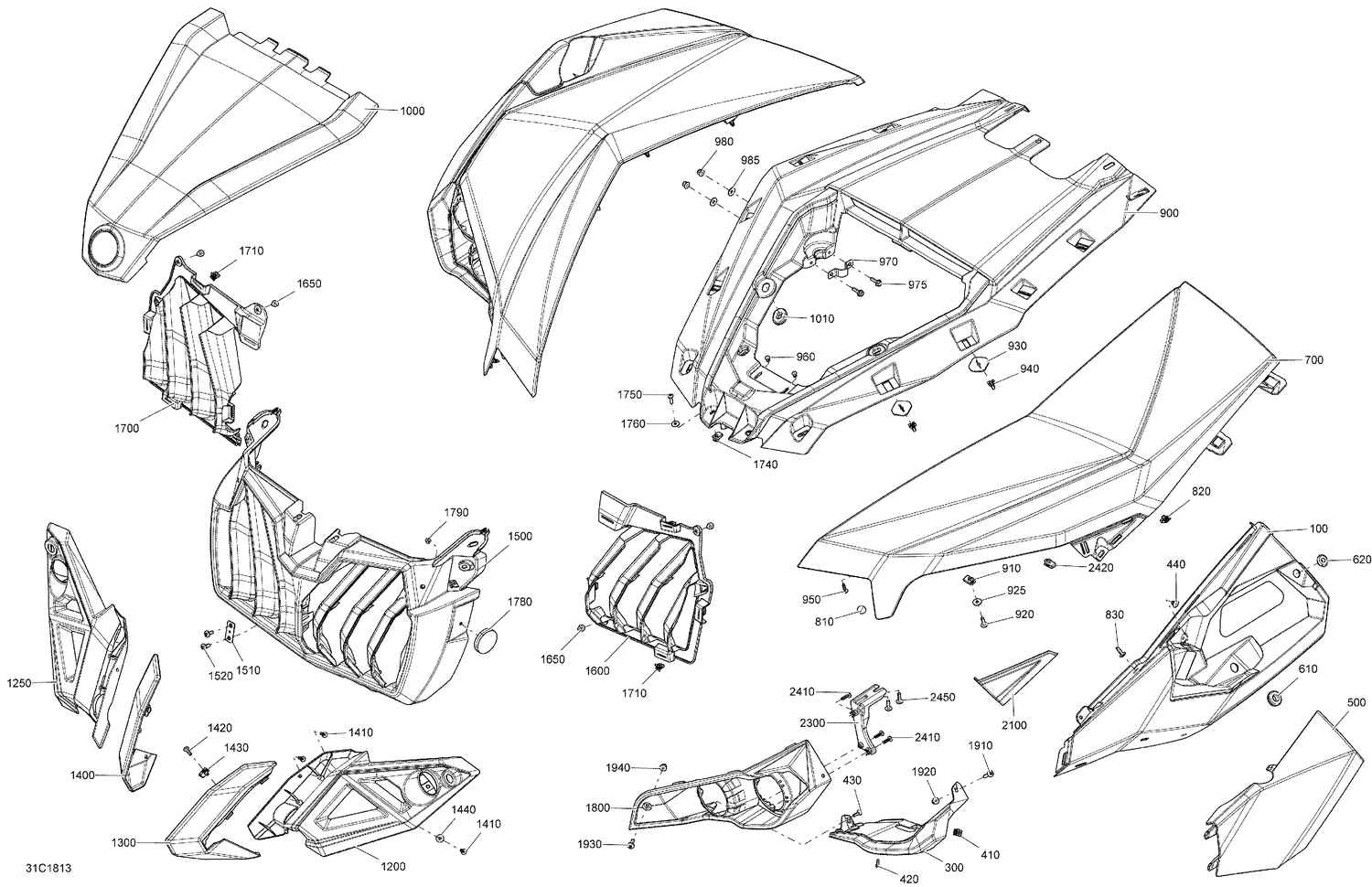 09- Body Front Part Maverick - Bright White Models