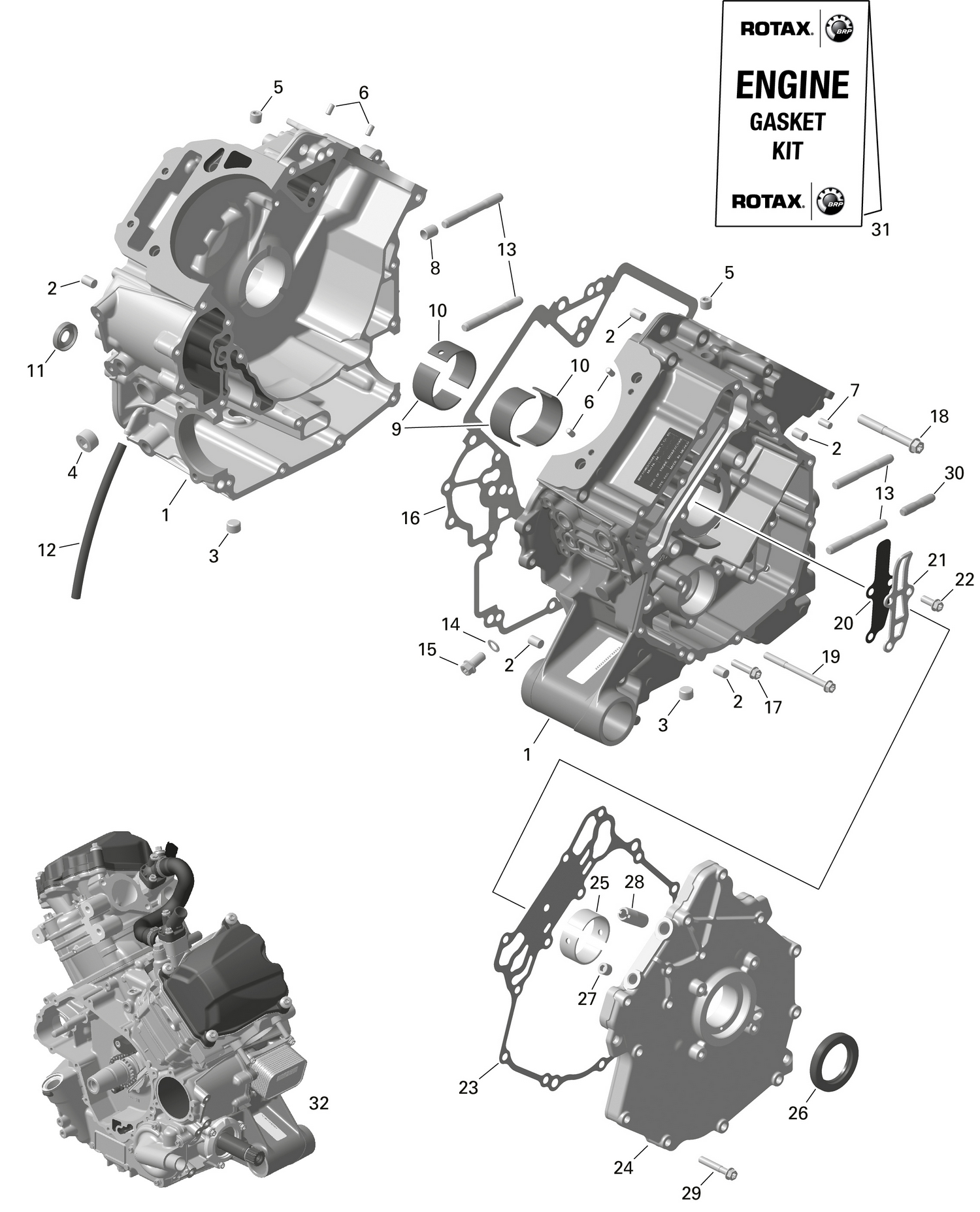 01- ROTAX - Crankcase