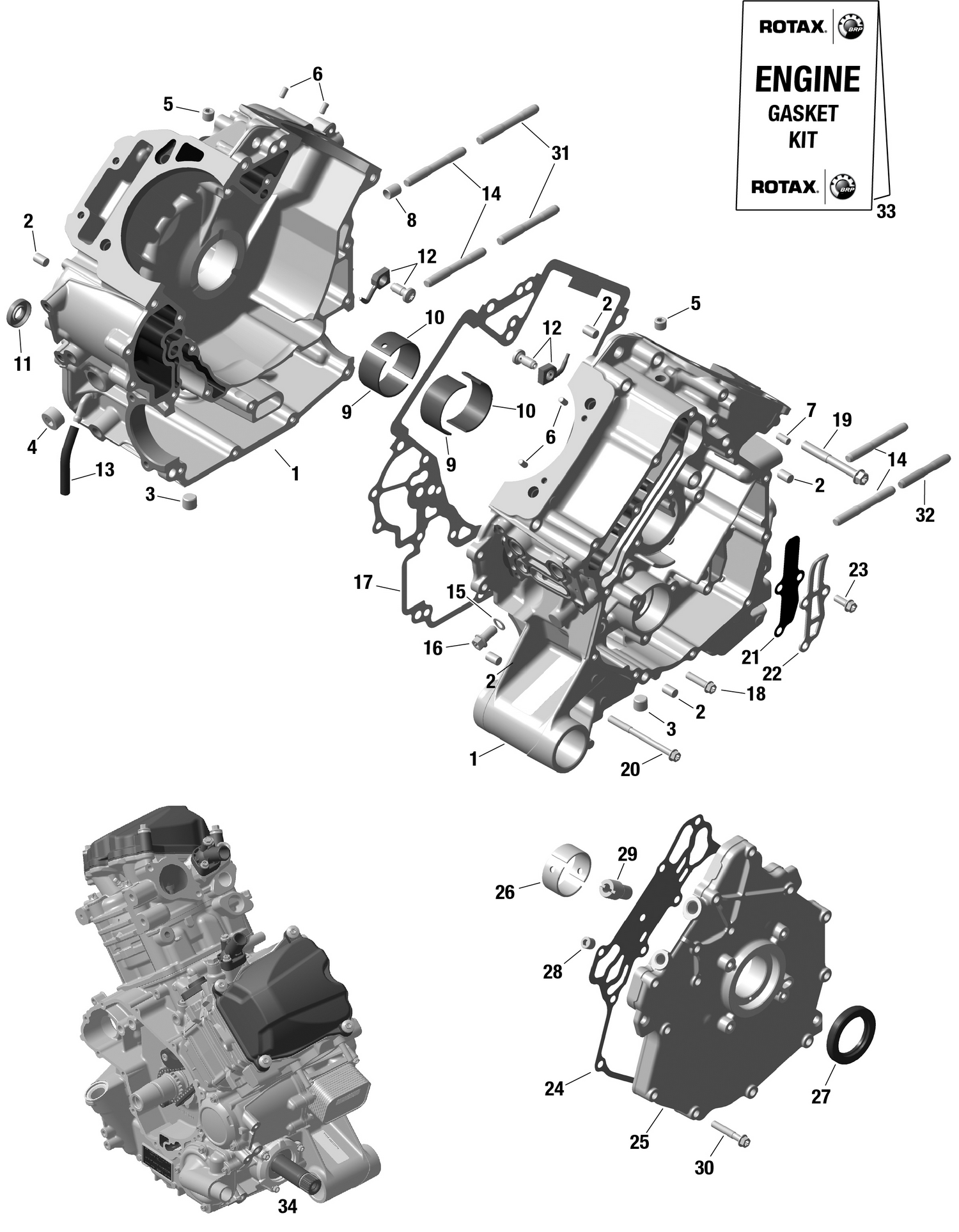 01- ROTAX - Crankcase