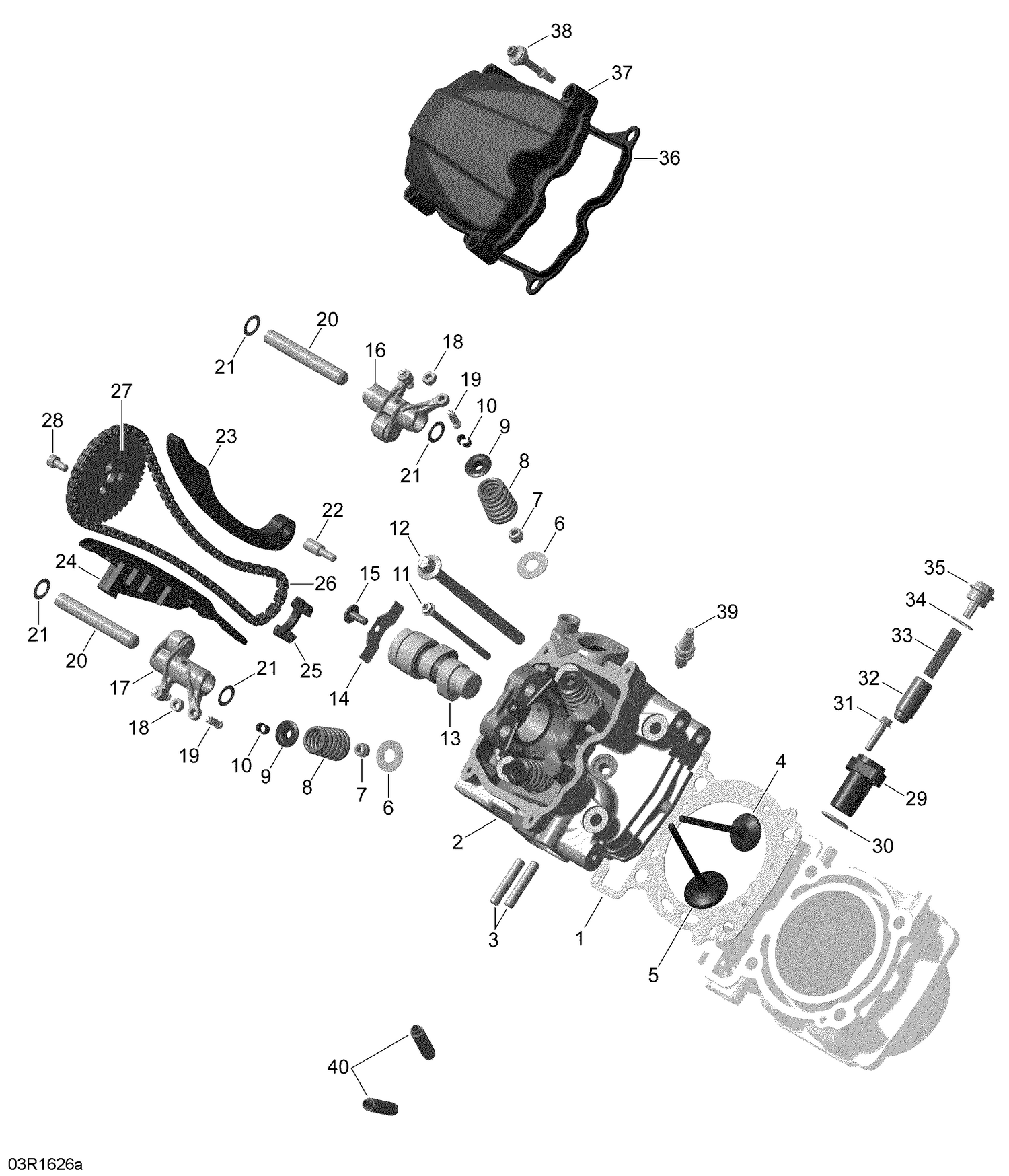 01- Cylinder Head, Front - Turbo