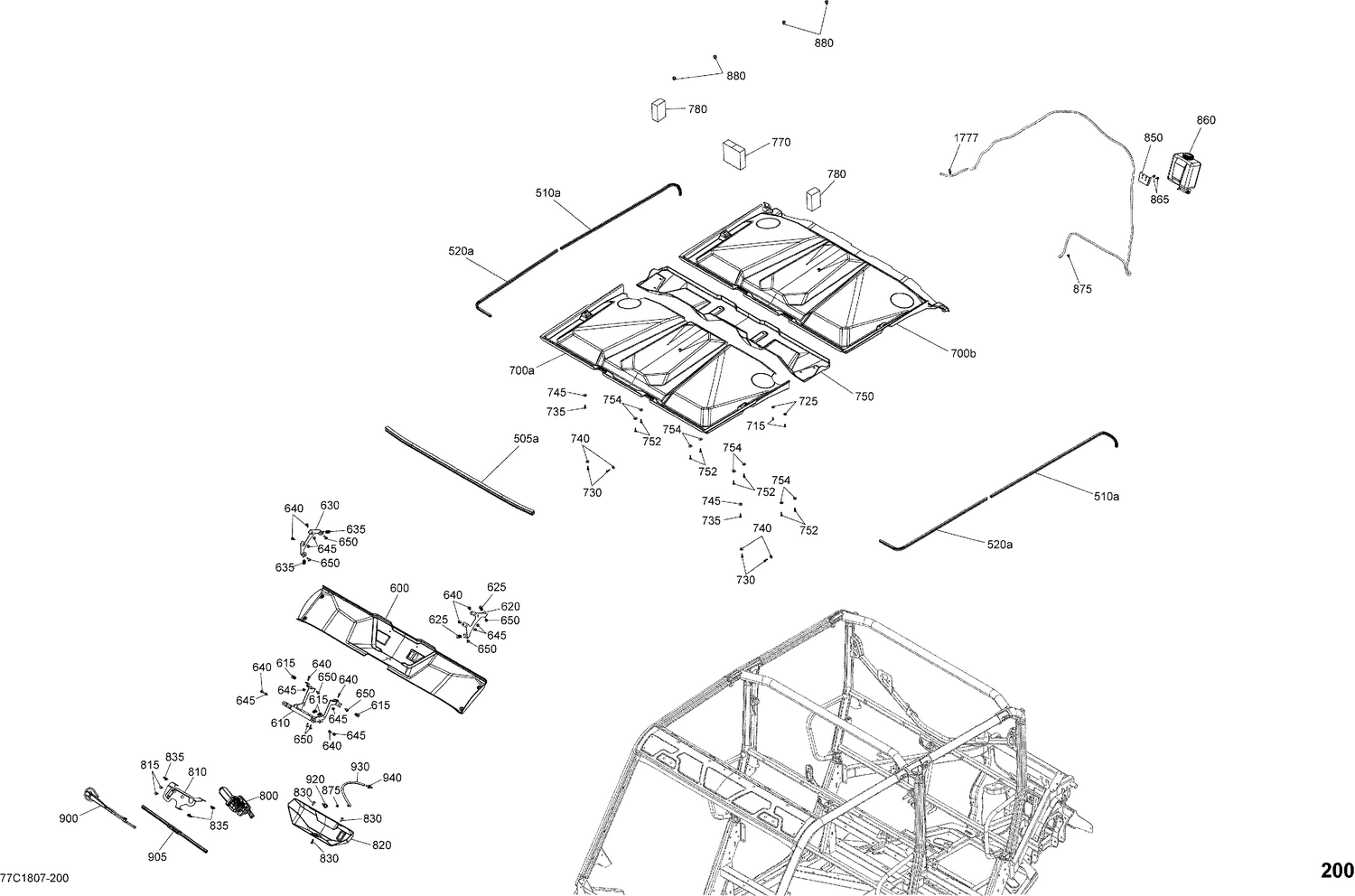 09- Cab Interior - Roof