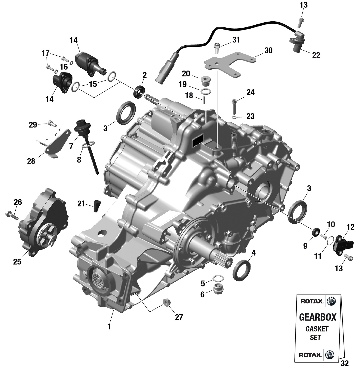 01- ROTAX - GEARBOX ASSY