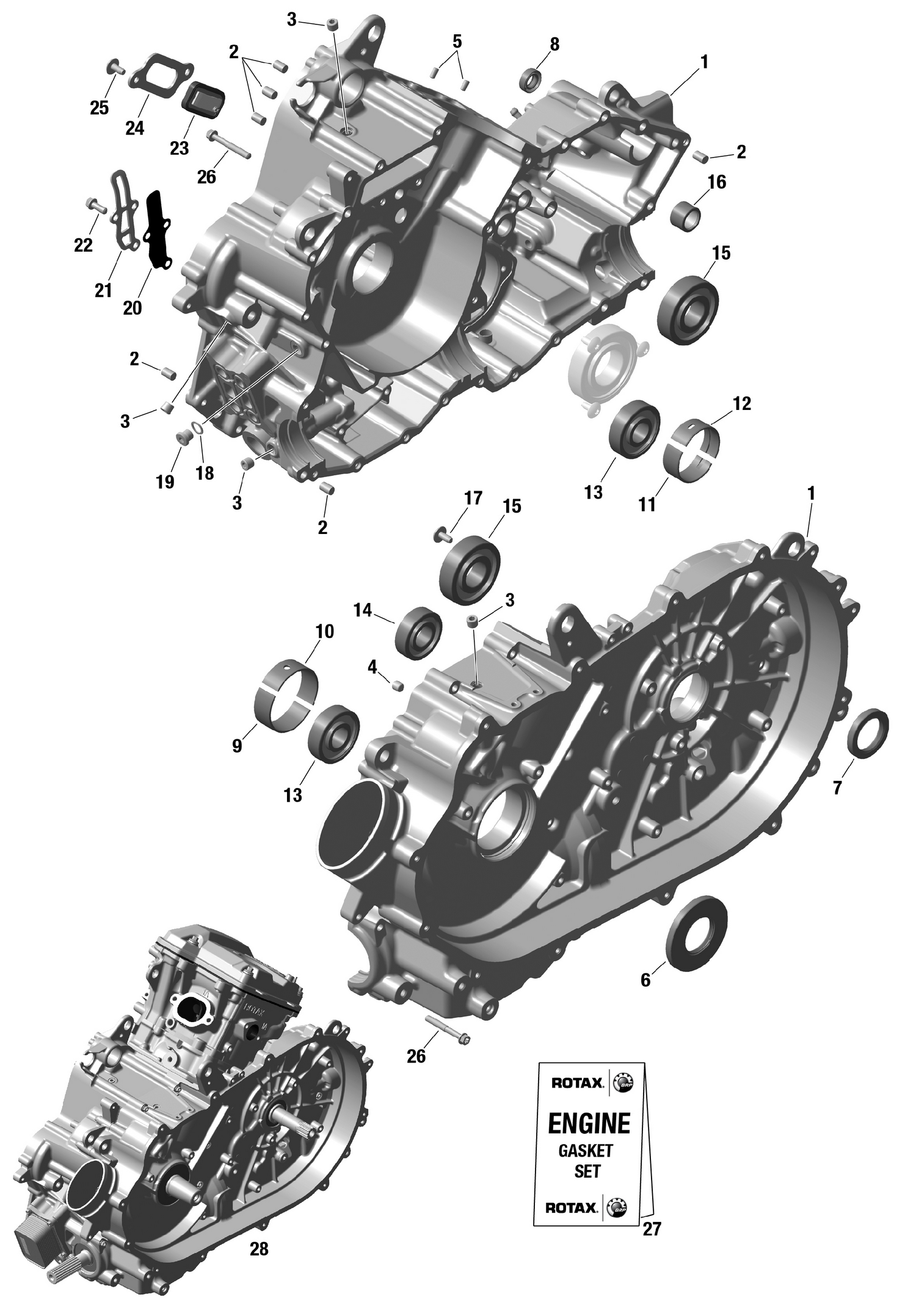 01- ROTAX - Crankcase