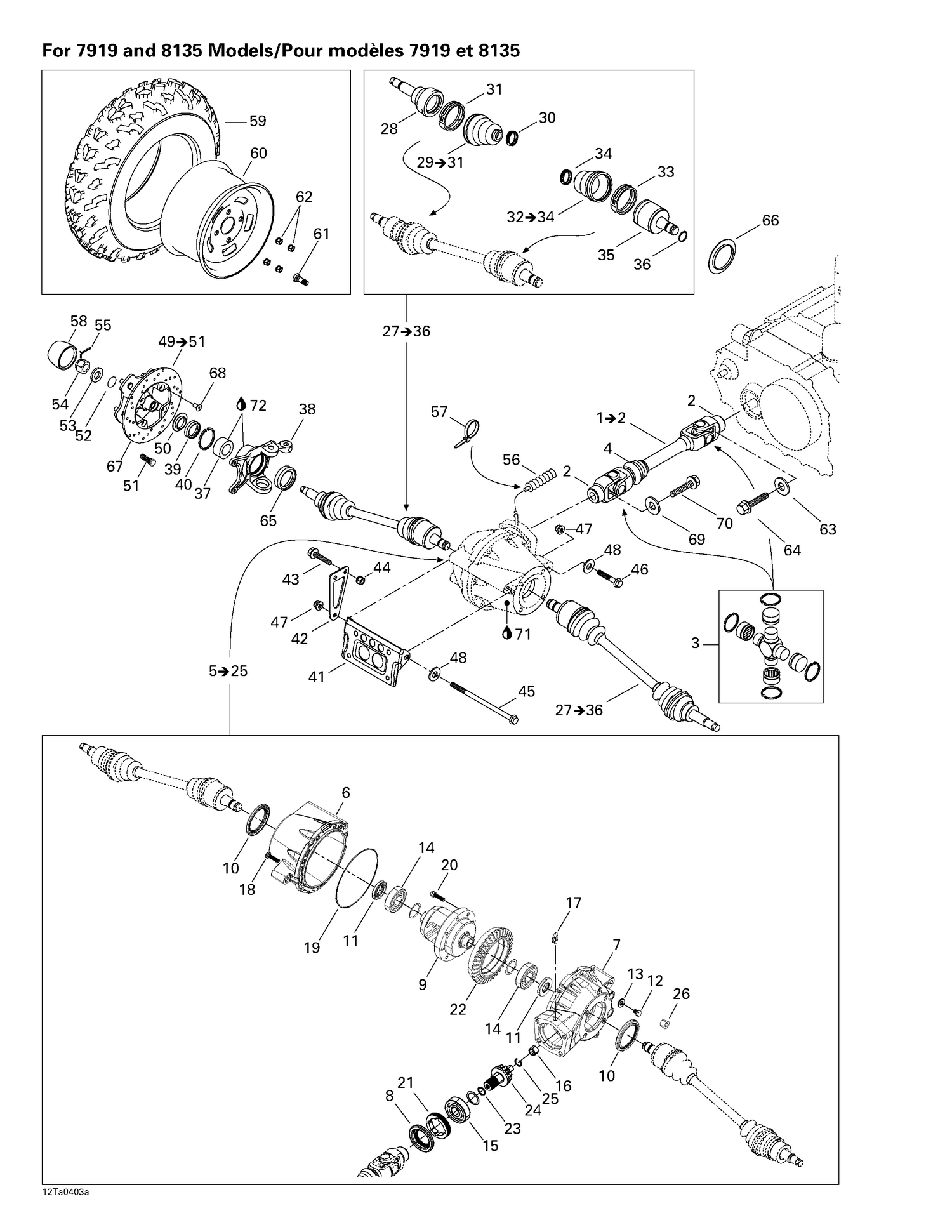 05- Drive System, Front (for 7919 And 8135 Models)