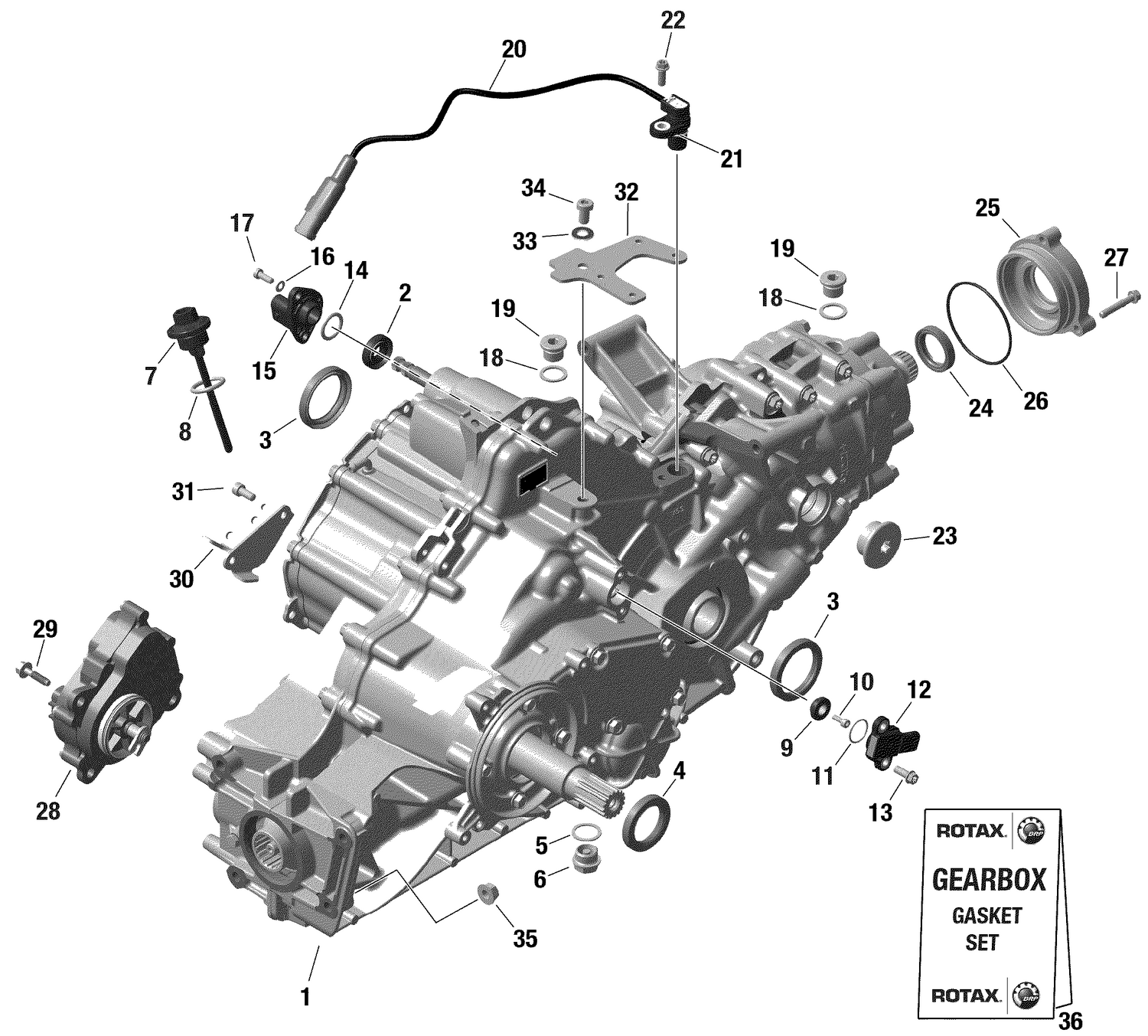 01- Rotax - Gear Box And Components