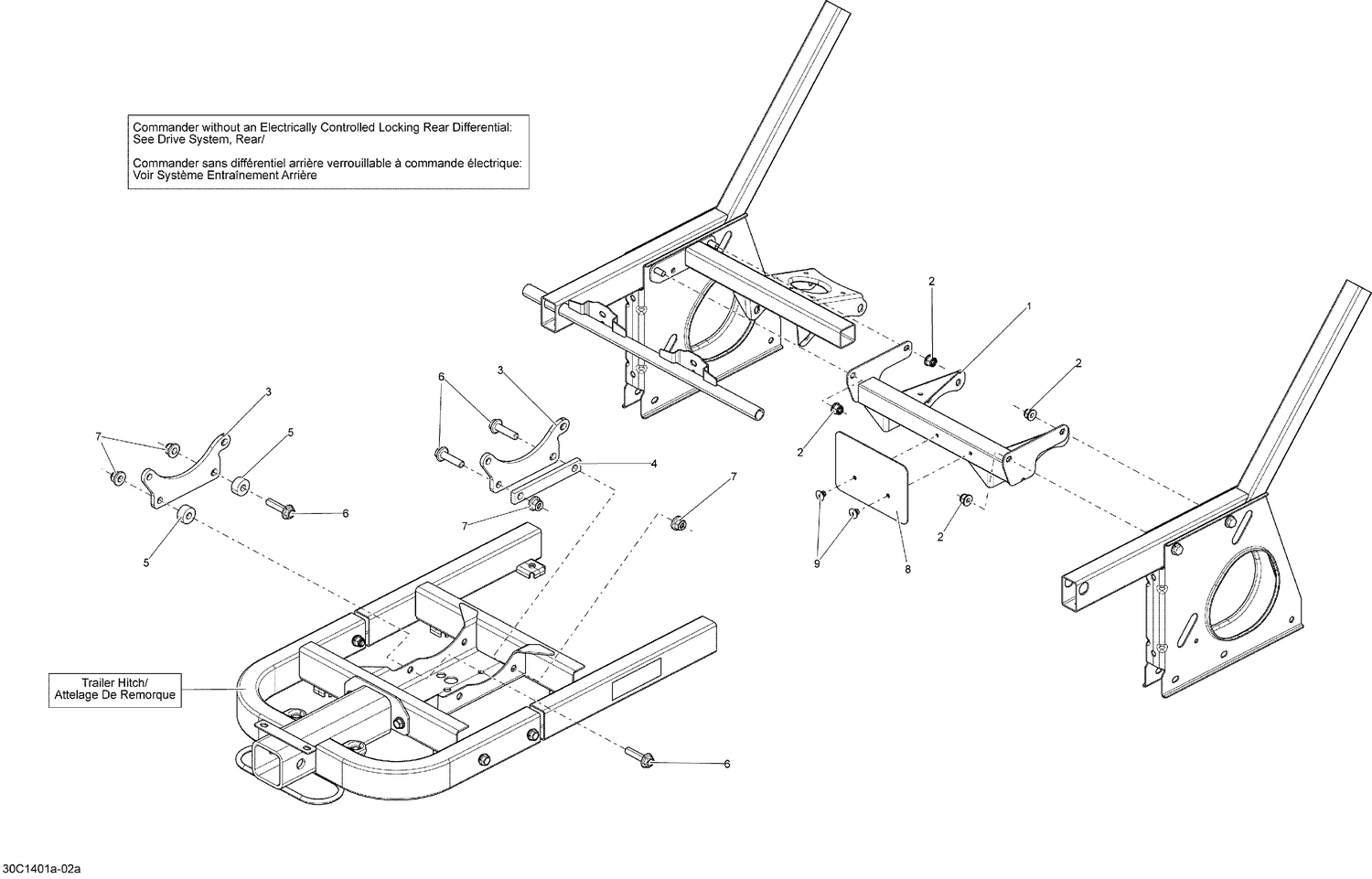 09- Frame - With Locking Rear Differential_30C1401a