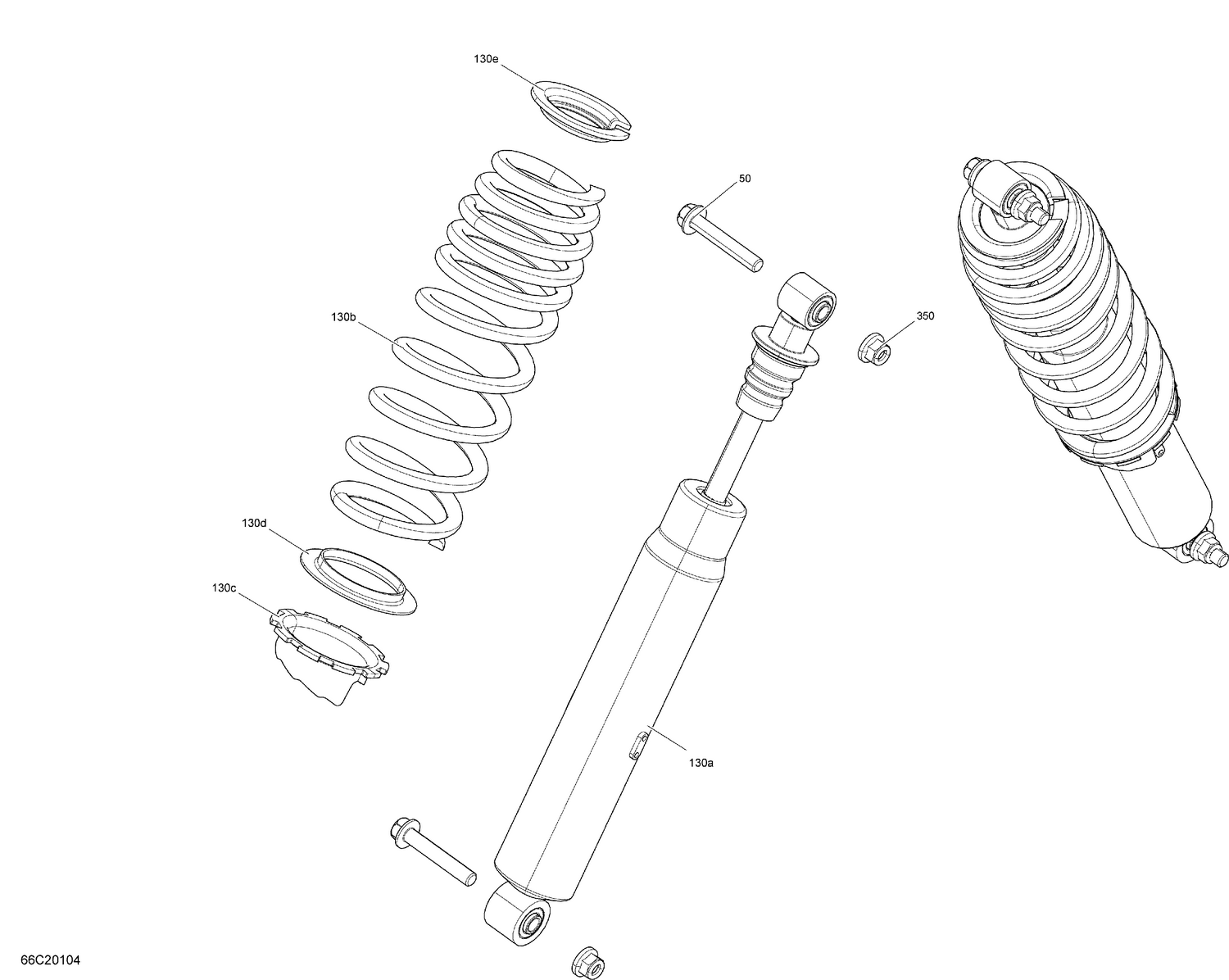 07- Front Shocks - XT - Boreal Green