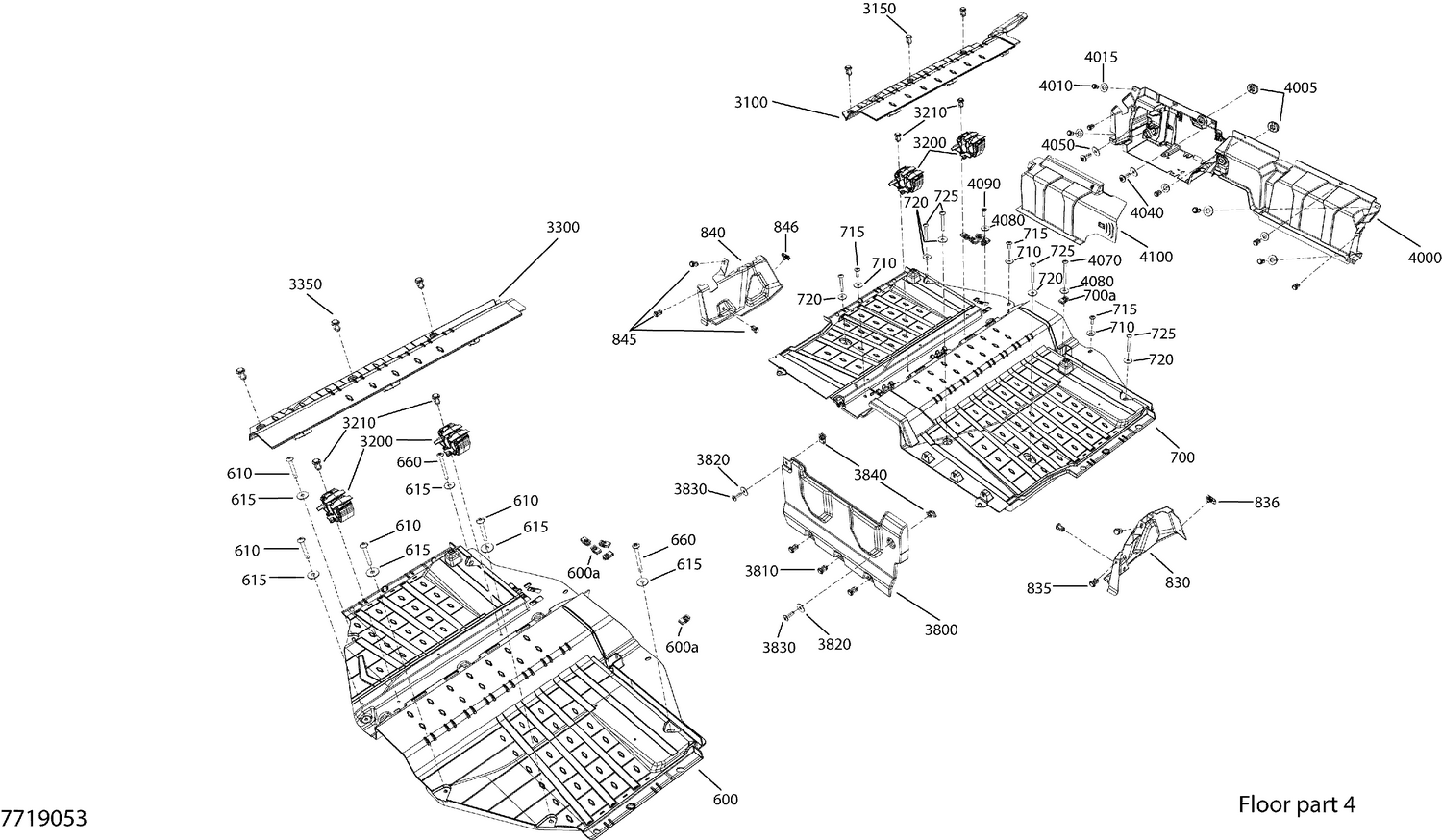 09- Cab Interior - Except XT CAB - Floor Section