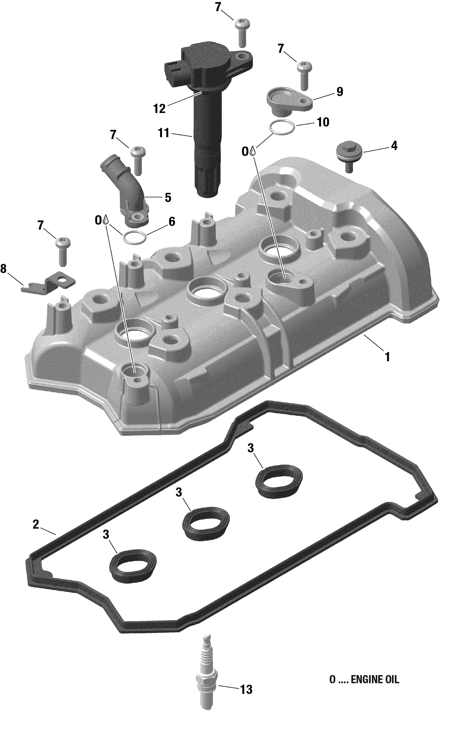 01- Engine - Valve Cover - 900 ACE