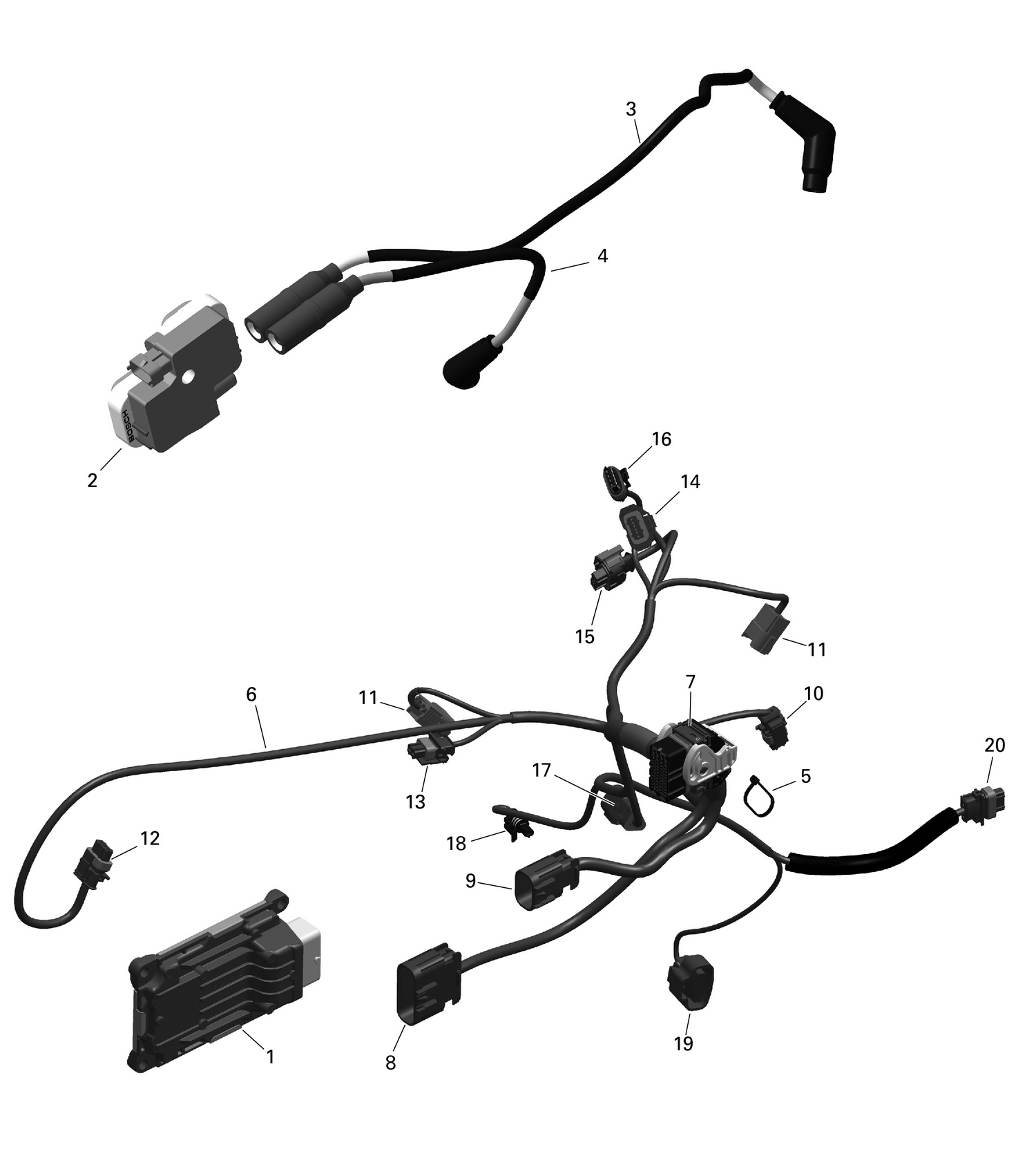 01- ROTAX - Engine Harness And Electronic Module