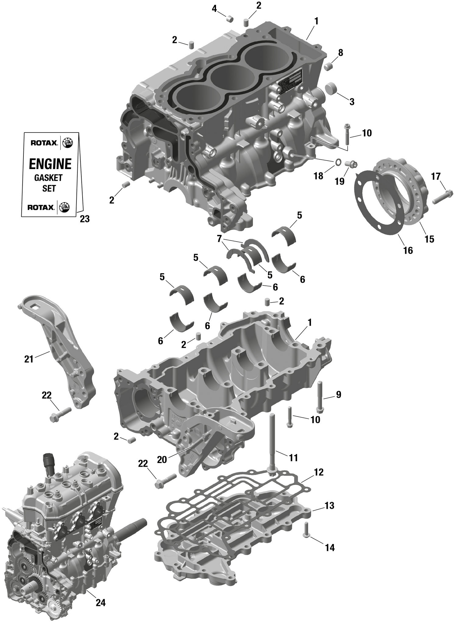 01- ROTAX - Crankcase