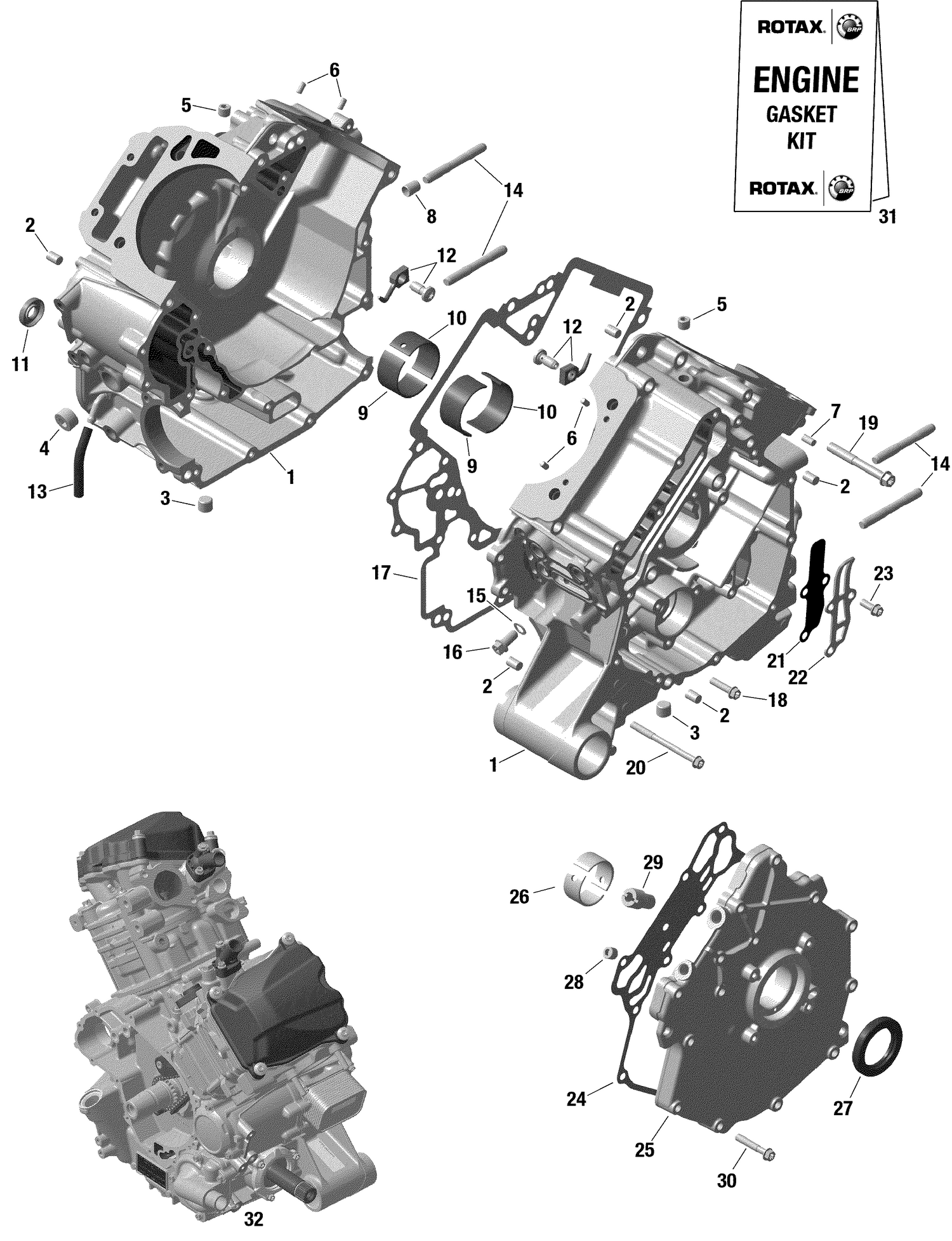 01- Rotax - Crankcase