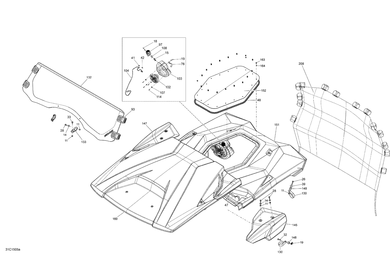 09- Body And Accessories Roof And Windshield_31C1505a