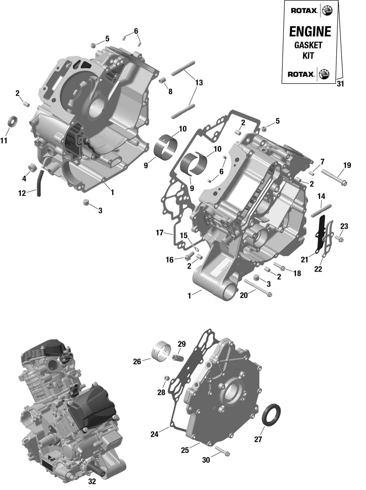 01- ROTAX - Crankcase