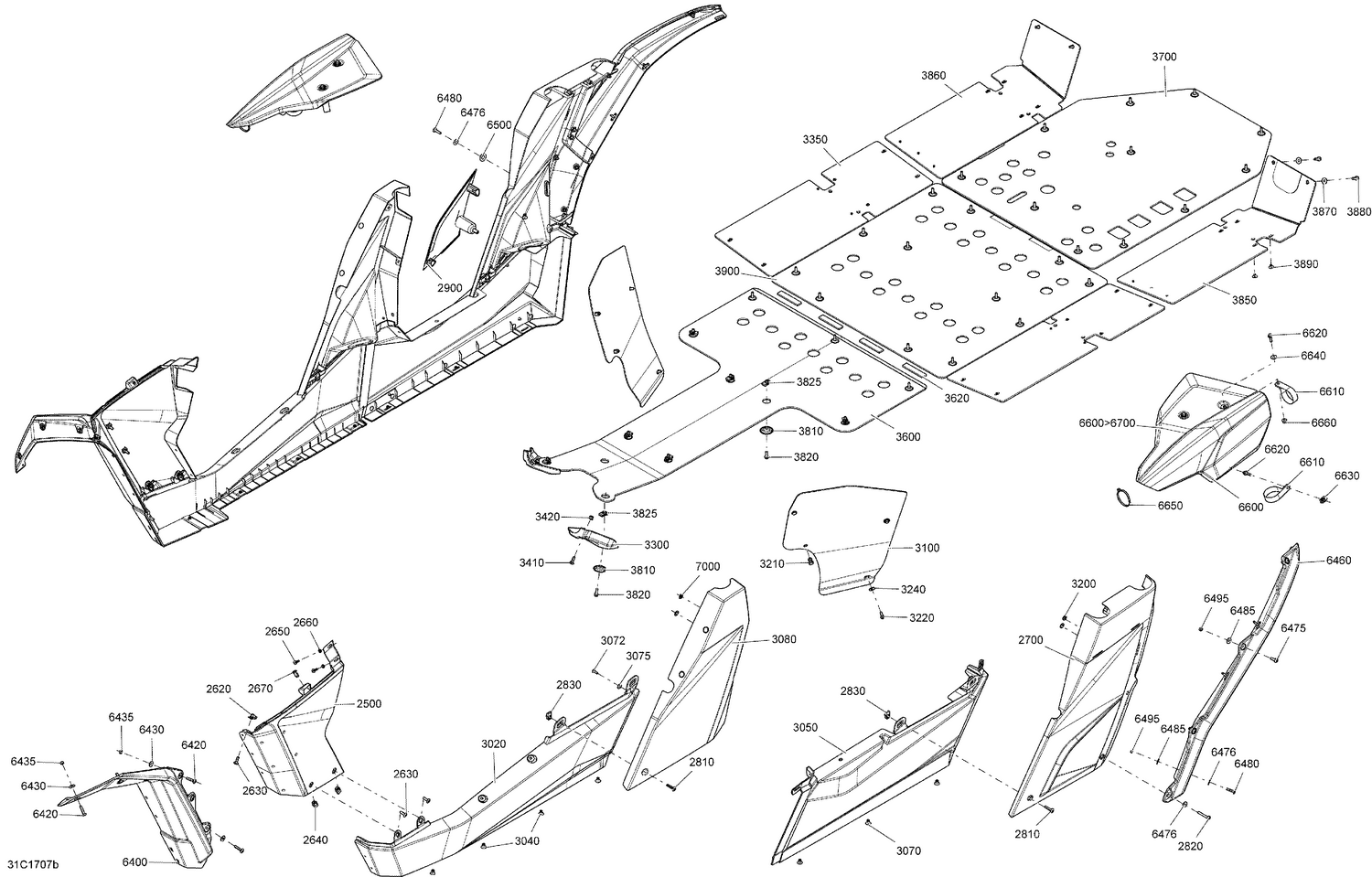 09- Body And Accessories - Middle Section All Models