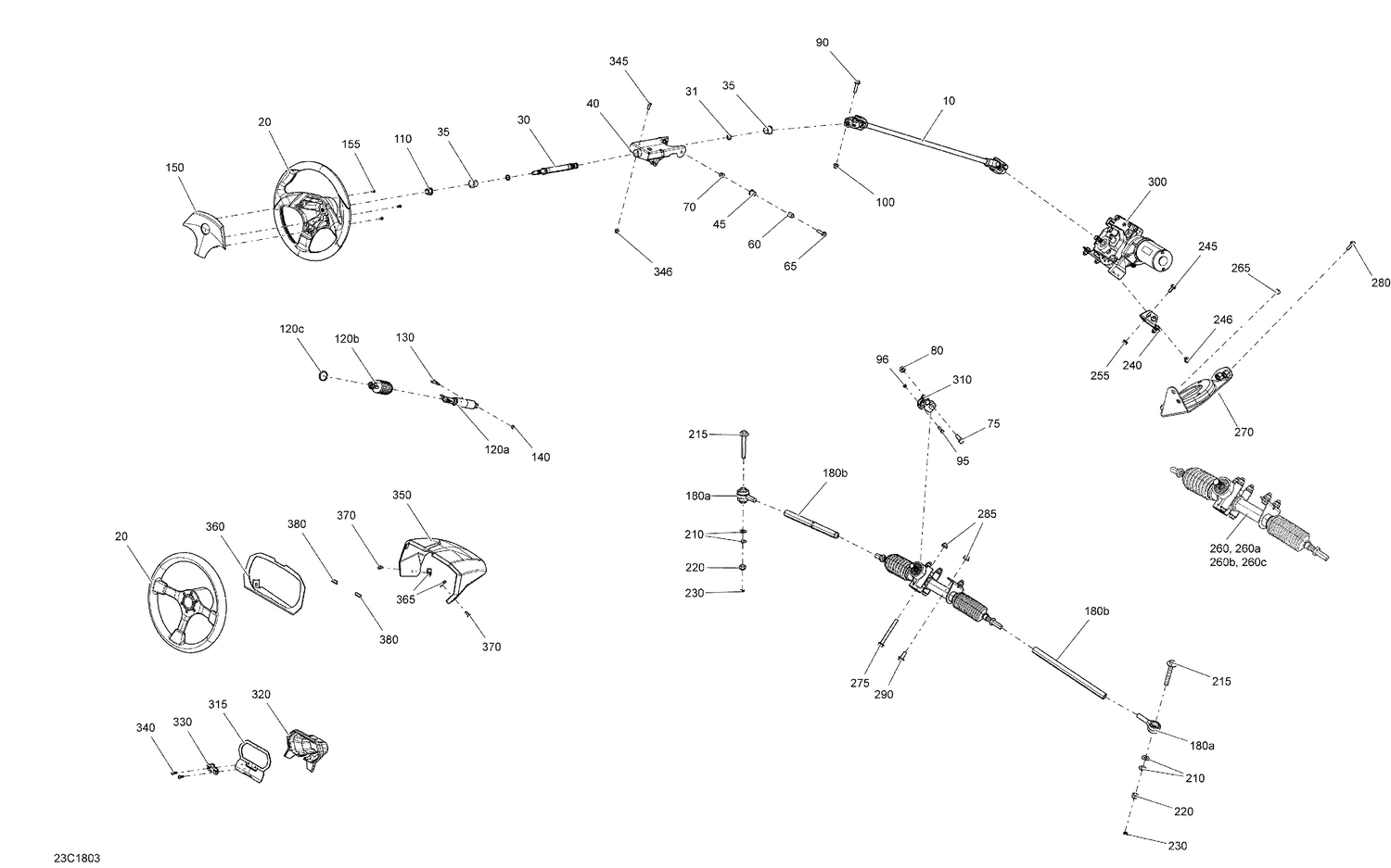 07- Steering Maverick - All Models Except Package XC