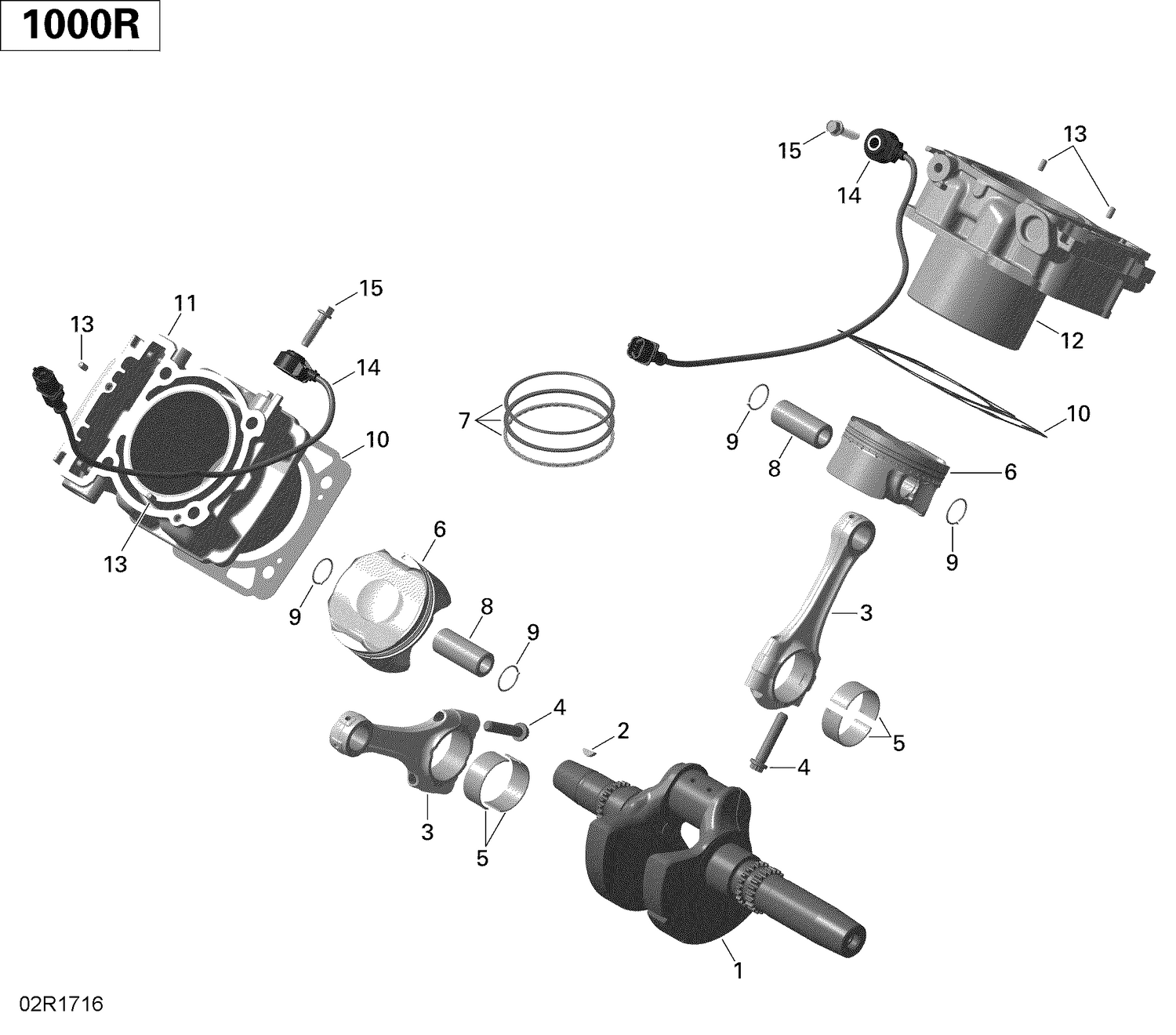 01- Crankshaft, Piston and Cylinder - 1000R