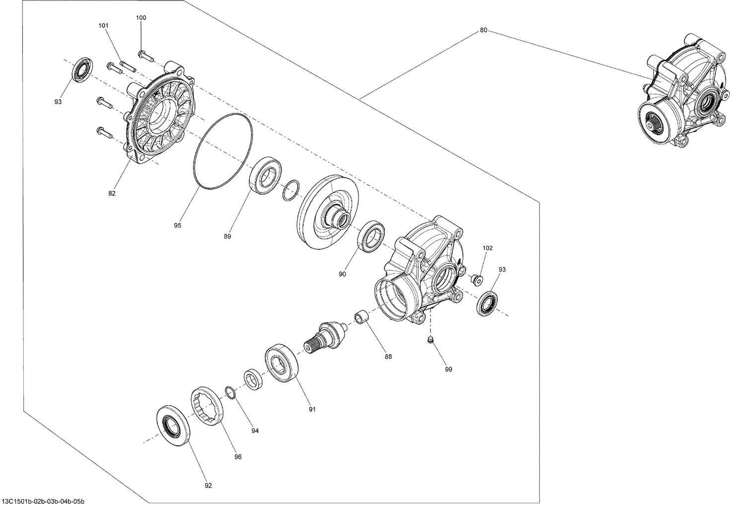 08- Drive System, Rear _Differential_13C1502b