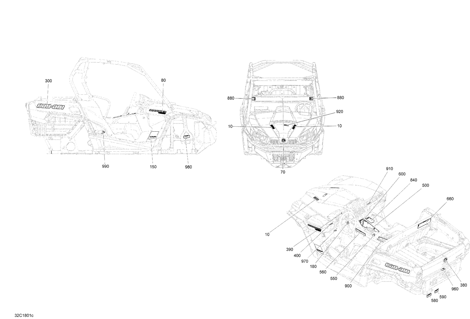 09- Decals Commander Non MAX 1000R - Package Hunter