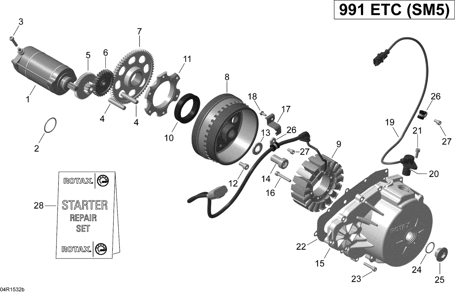 03- Magneto And Electric Starter 2-4_04R1532b