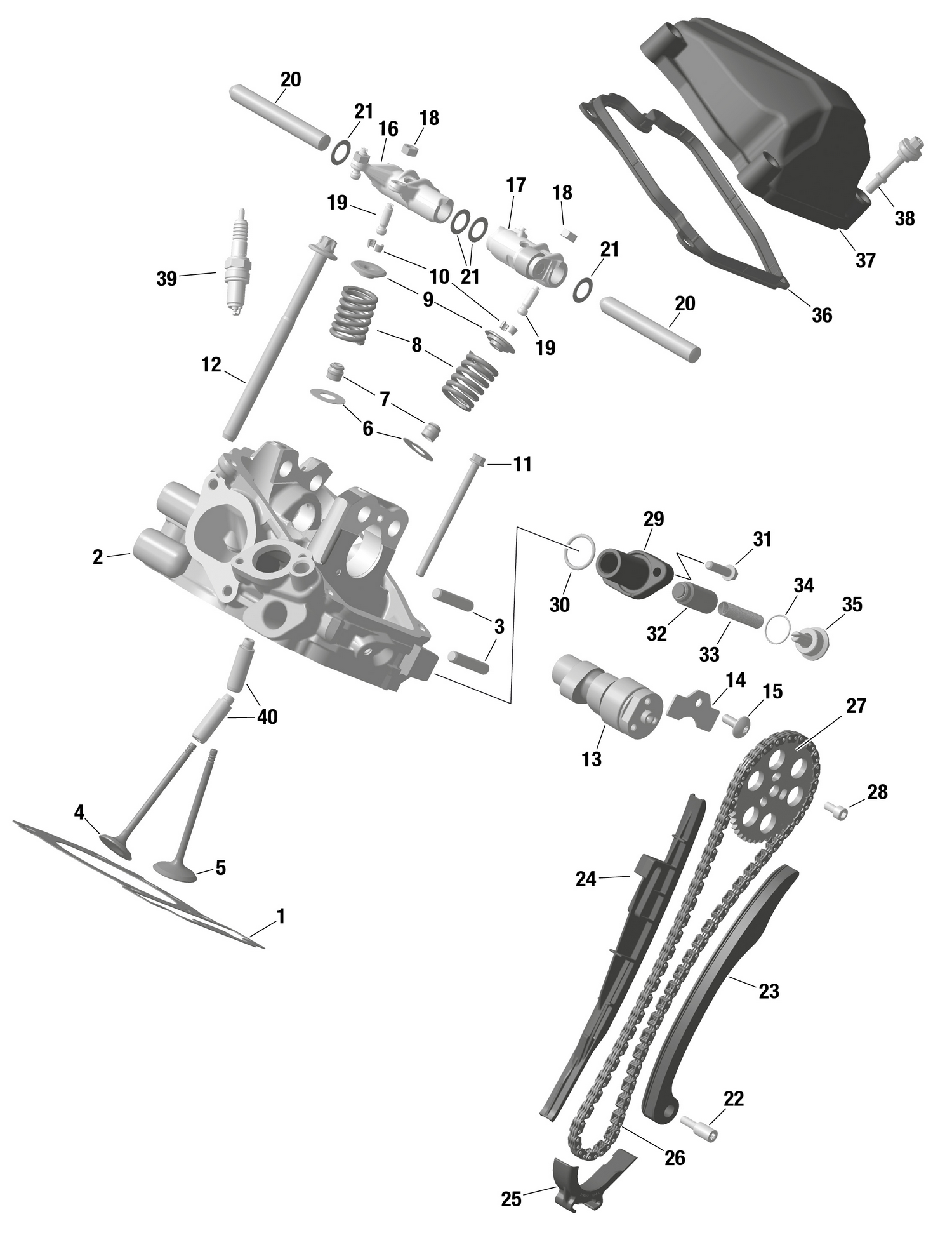 01- ROTAX - Rear Cylinder Head