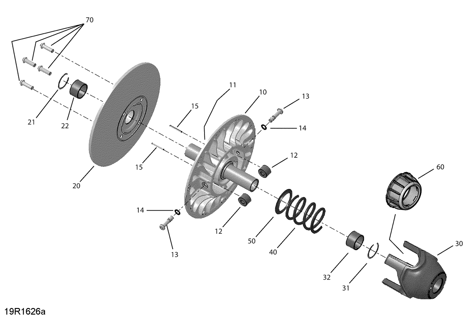 05- Transmission, Driven Pulley - Turbo