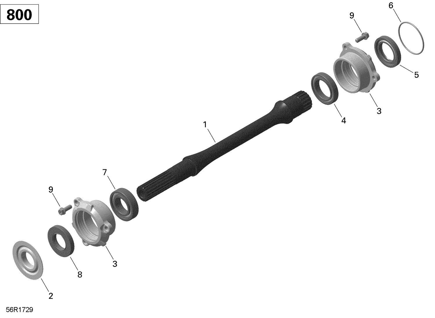 08- Drive Shaft - 800R EFI